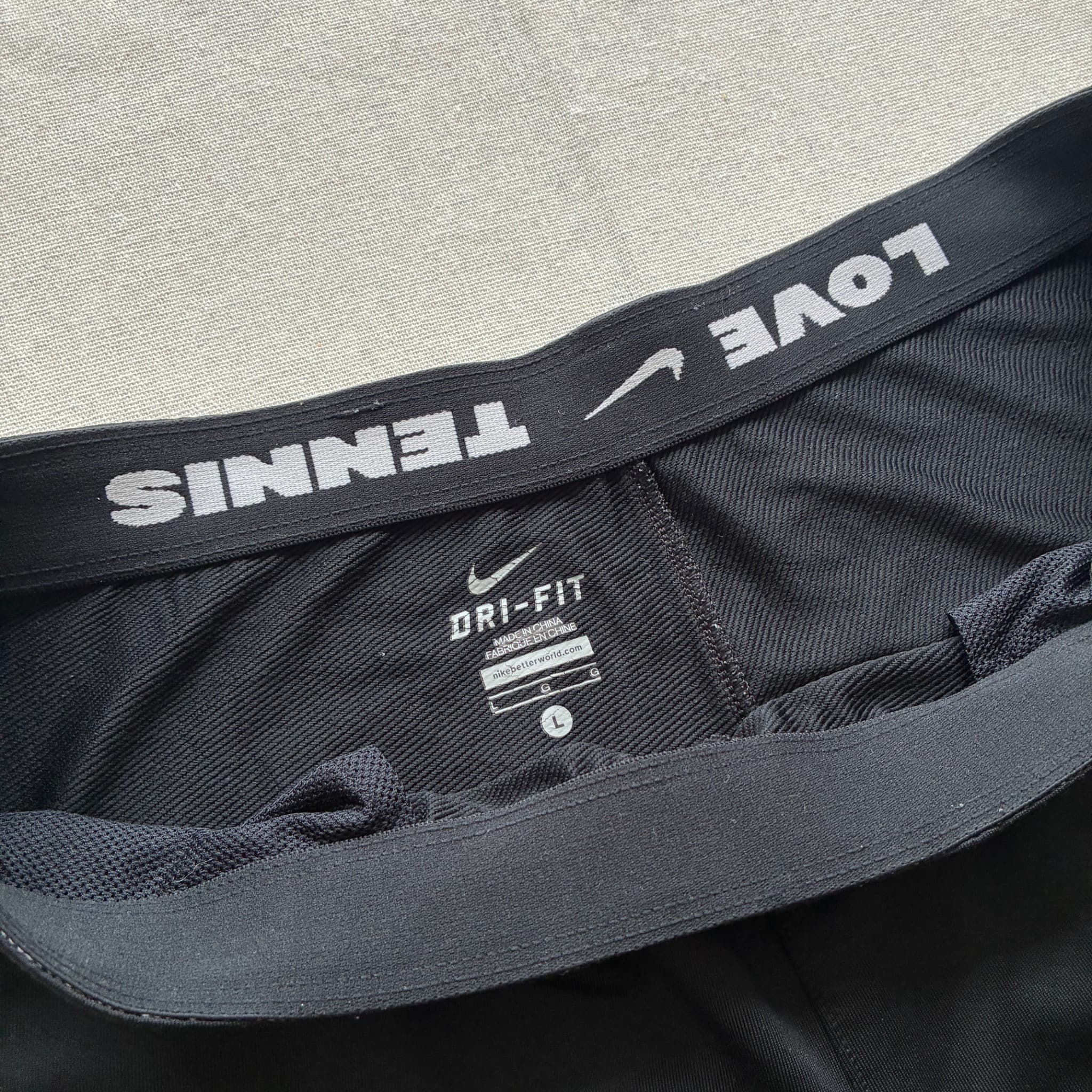 Nike Dri-FIT Men's Training Pants Black Love Tennis Baggy Vintage 2000s Size L — photo 4 of 11