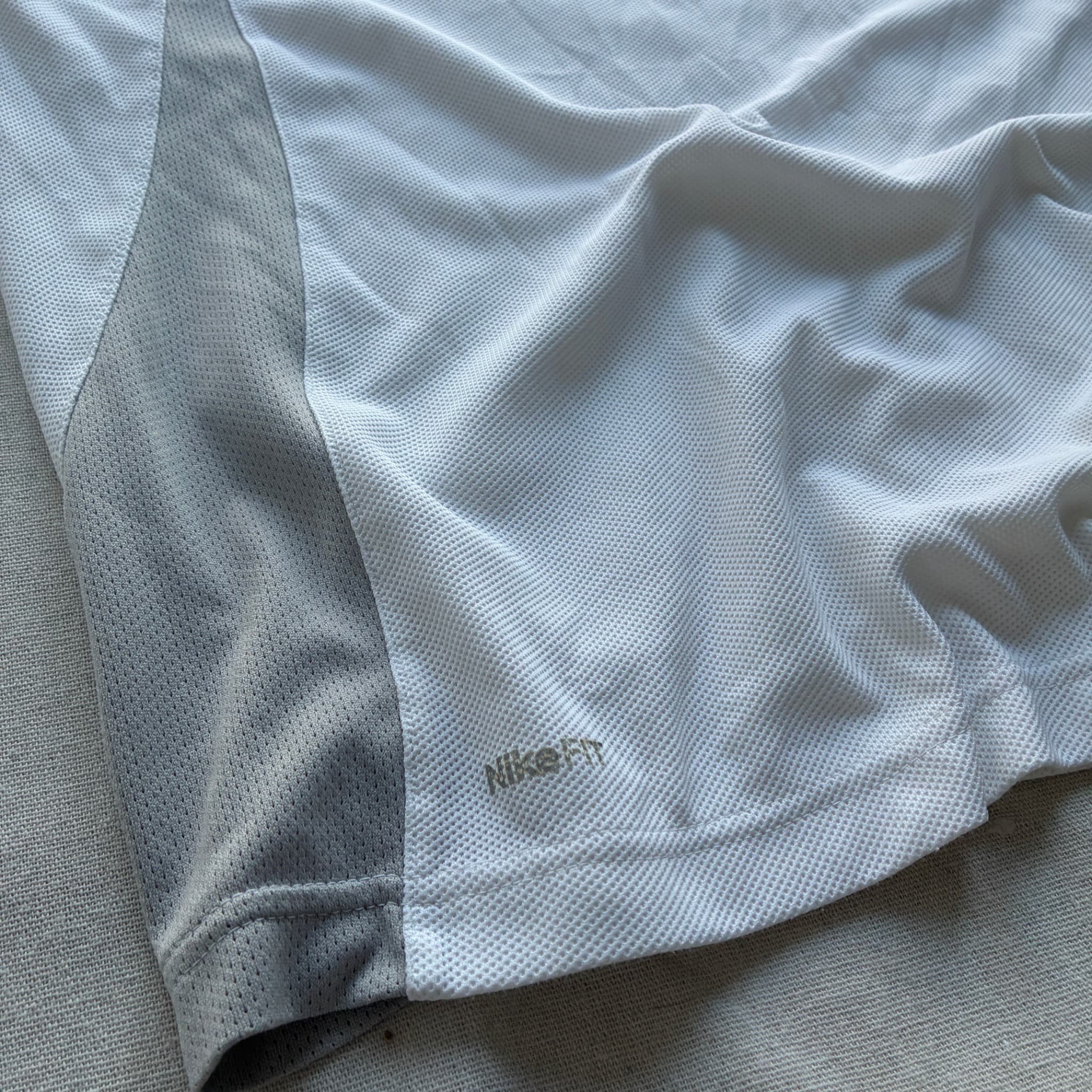 Nike Dri-FIT Mesh Panel Polo Shirt White Grey XL — photo 2 of 7