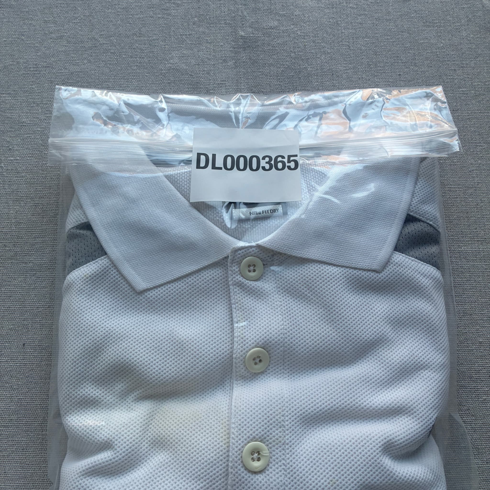 Nike Dri-FIT Mesh Panel Polo Shirt White Grey XL — photo 7 of 7