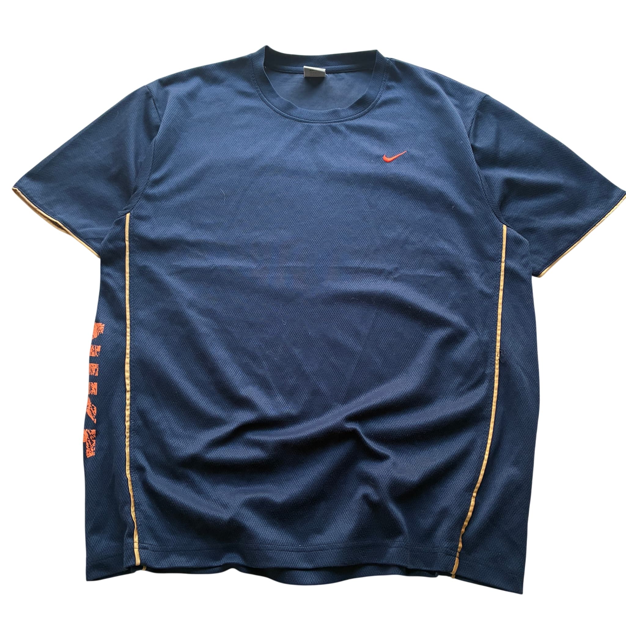 Nike Dri-FIT Mesh Training T-Shirt Navy Orange XL — photo 1 of 6