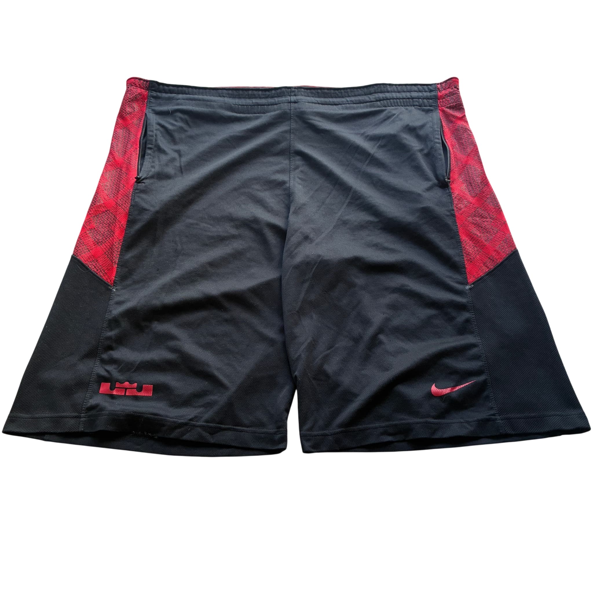 Nike LeBron James Basketball Shorts Black Red Baggy Vintage 2000s Release XL — photo 1 of 8