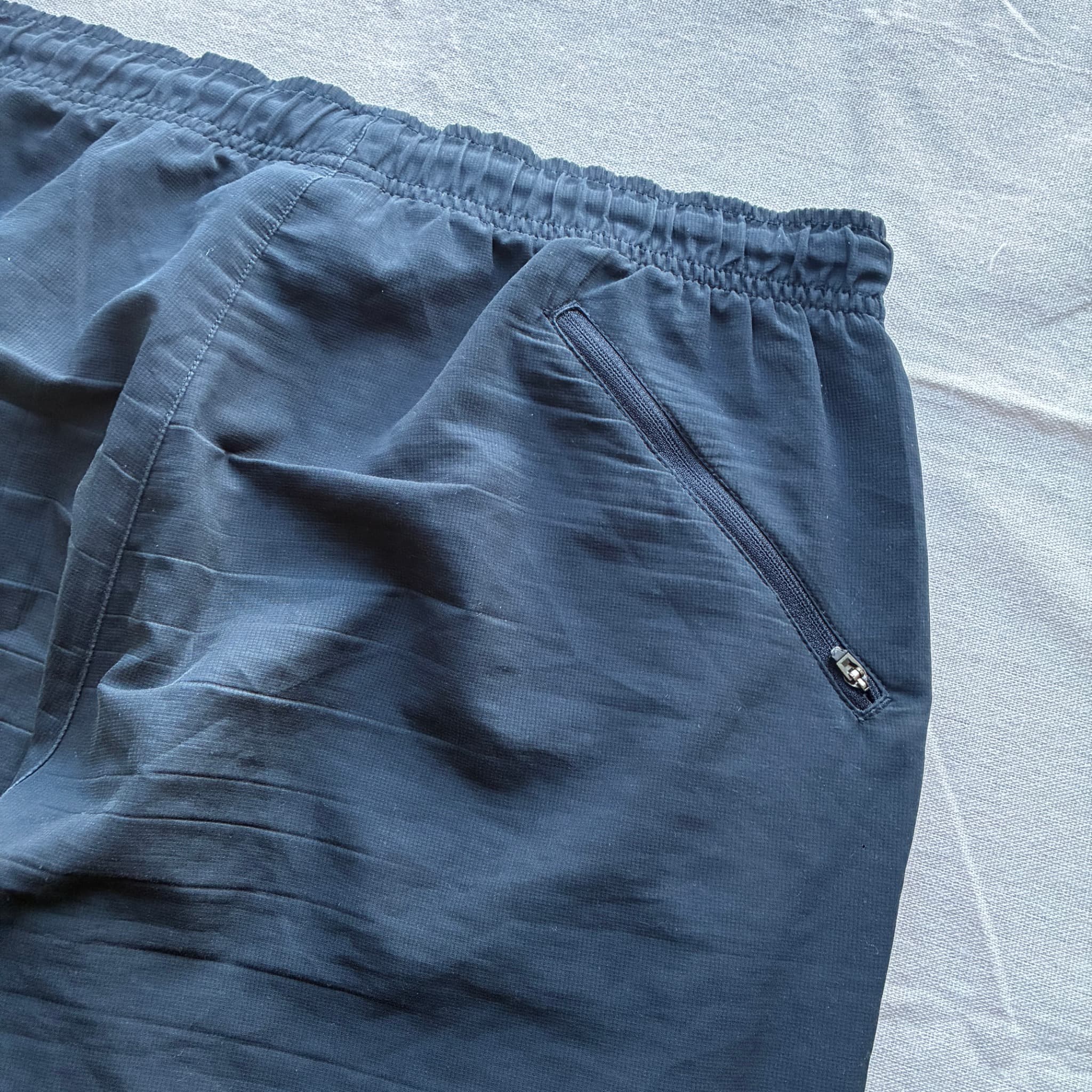 Nike Men's Black Athletic Training Shorts With White Piping Size L — photo 6 of 7