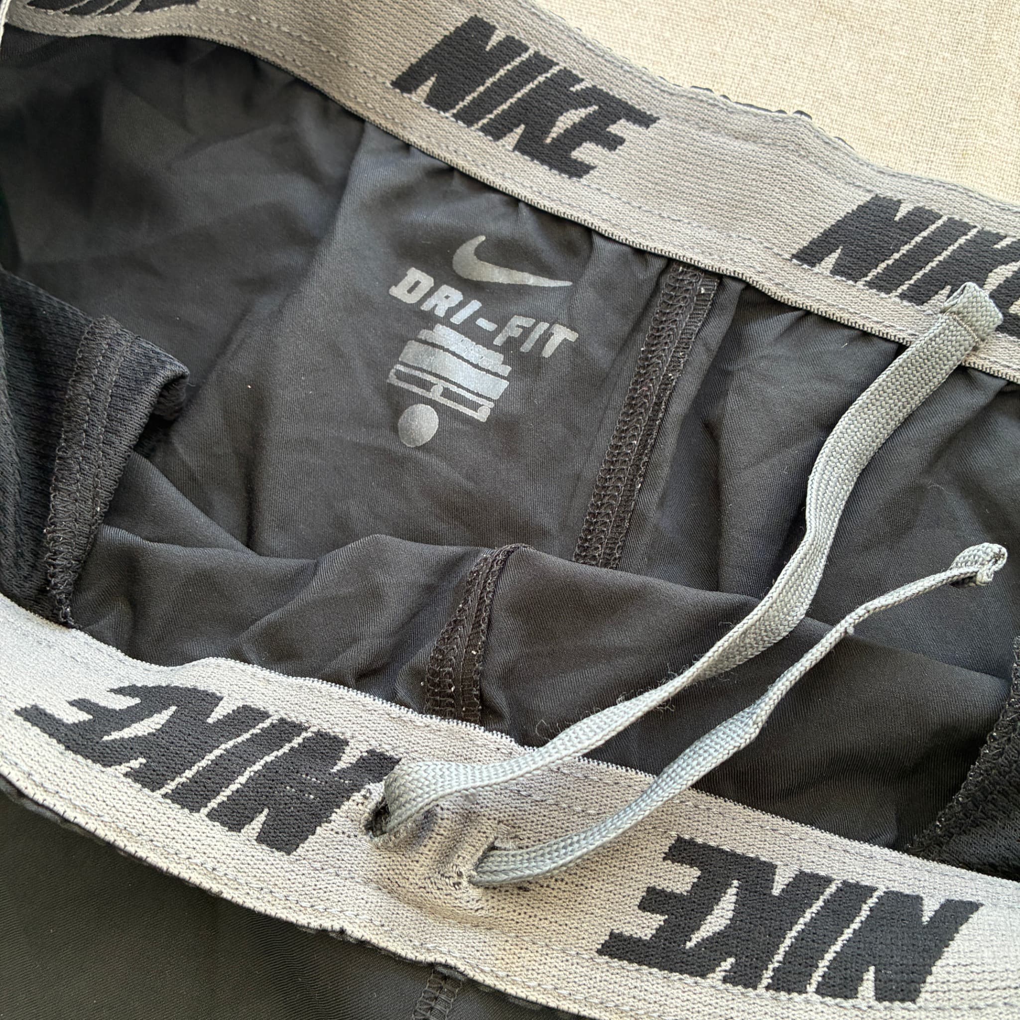 Nike Men's Black Dri-FIT Training Shorts Baggy Vintage 2000s Release — photo 3 of 5