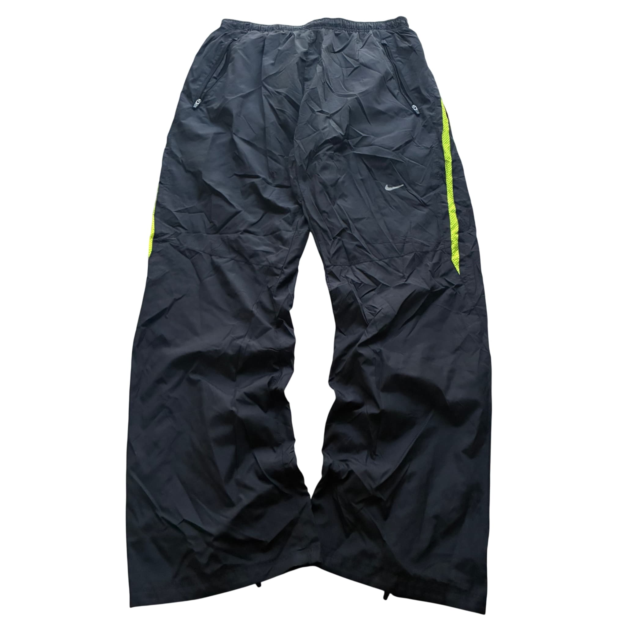 Nike Men's Black Neon Yellow Windbreaker Track Pants Size Large — photo 1 of 11