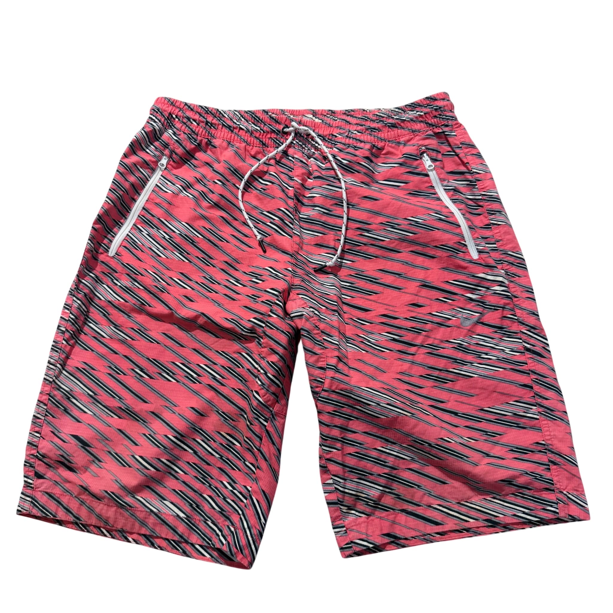 Nike Men's Geometric Print Swim Trunks Pink Zipper Pockets Size XXL — photo 1 of 6