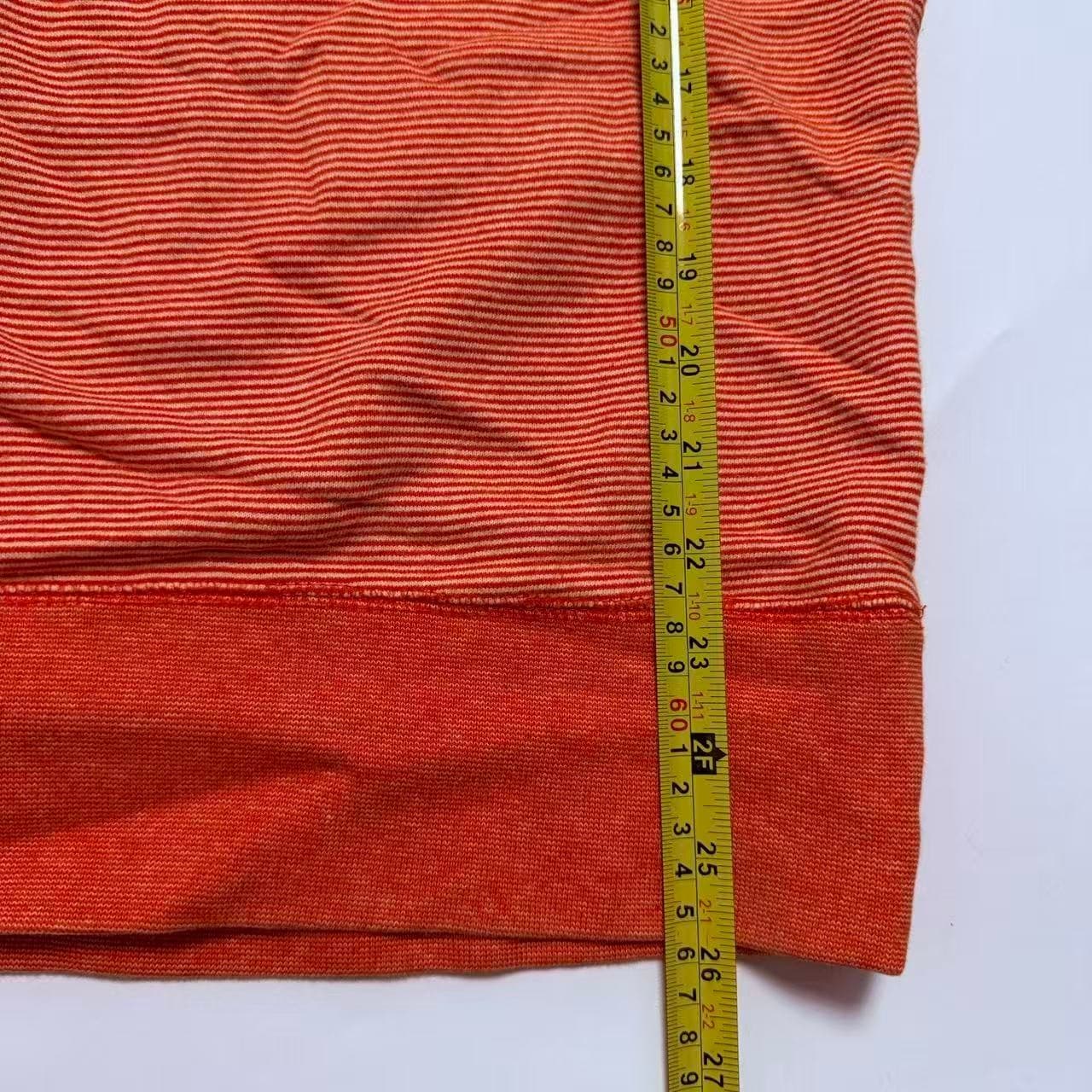 Nike Orange And White Striped Long Sleeve Sweatshirt — photo 6 of 7
