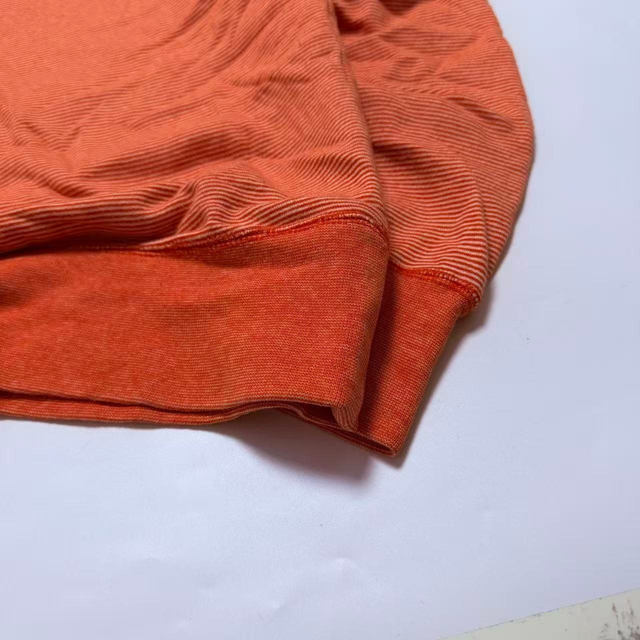 Nike Orange And White Striped Long Sleeve Sweatshirt — photo 7 of 7