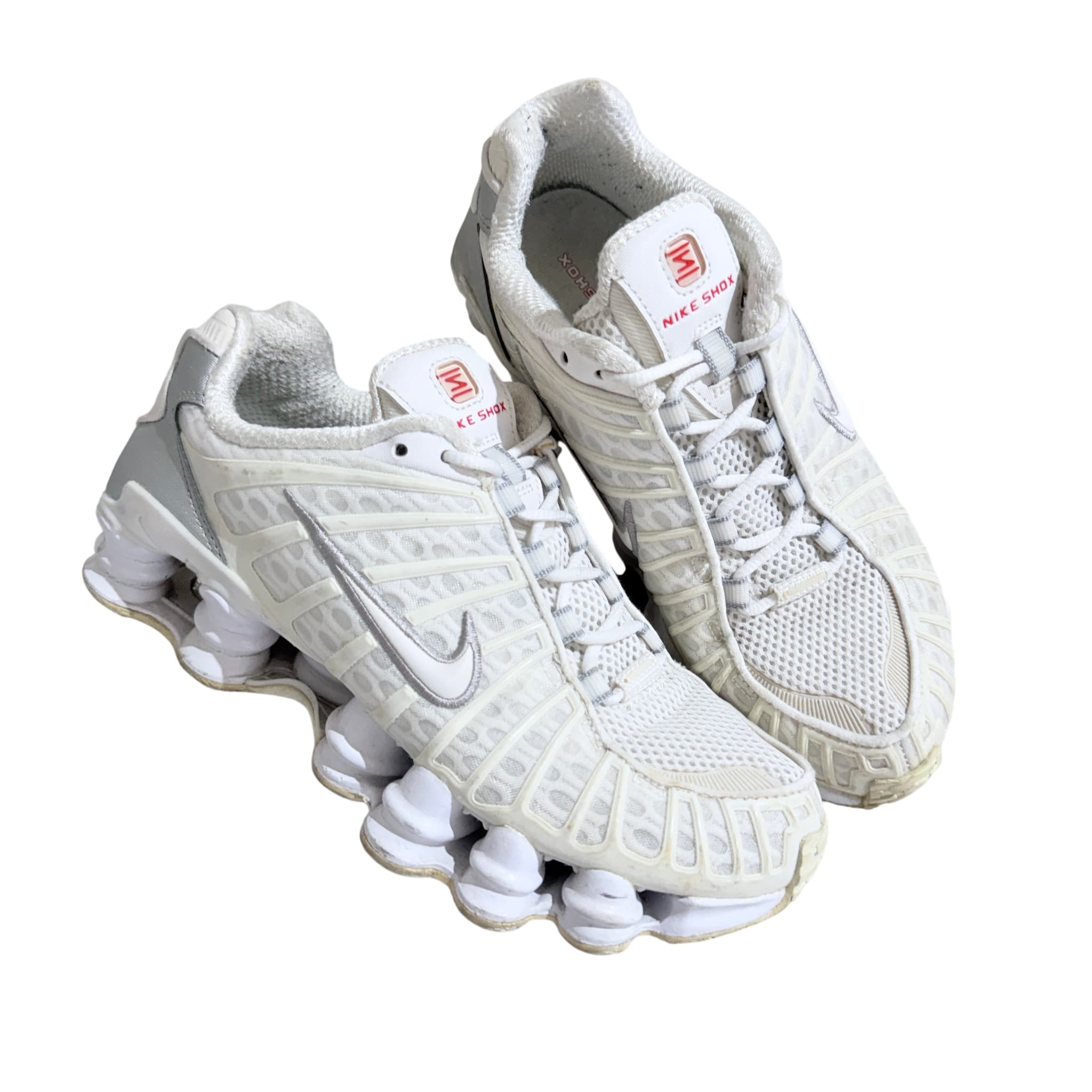 Nike Shox TL White Metallic Silver Sneakers Women's Size US 6.5