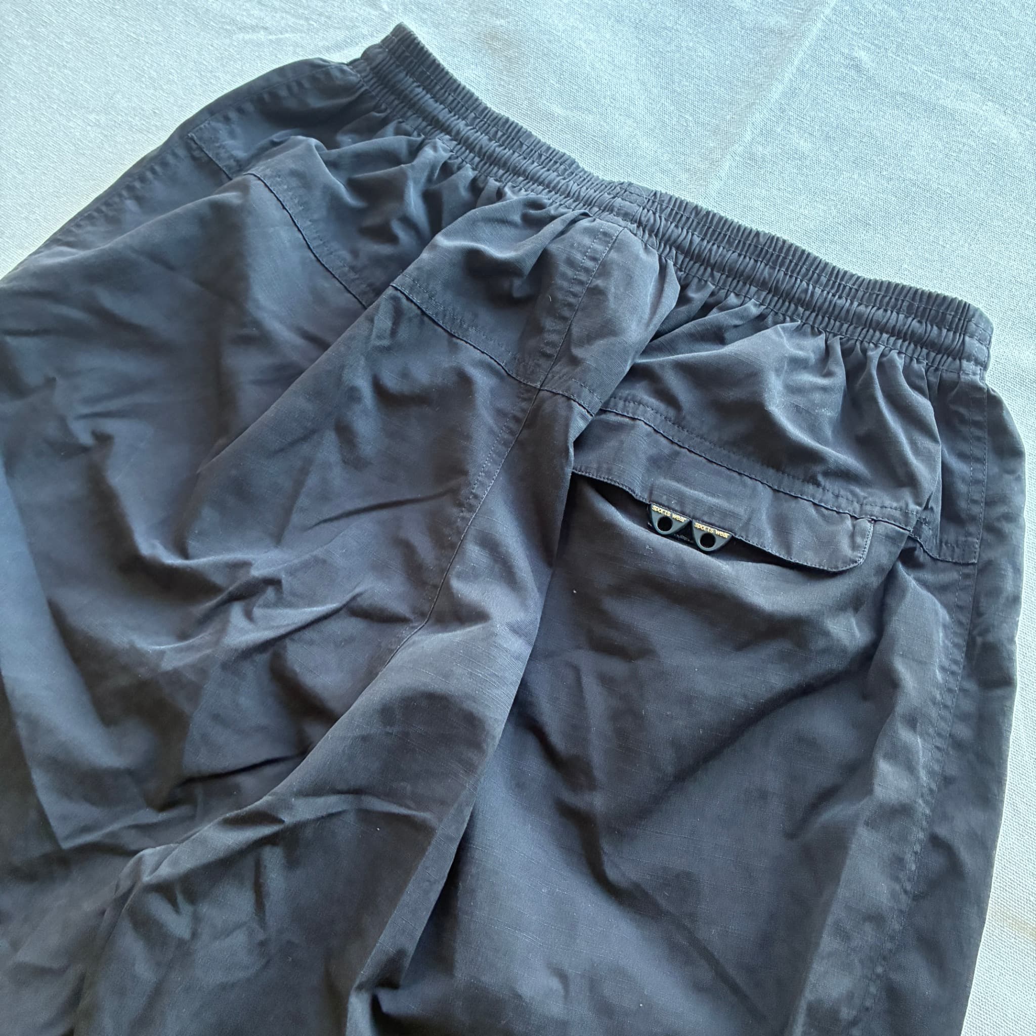 Nike Vintage Black Nylon Tear-Away Pants XXXXL — photo 6 of 8