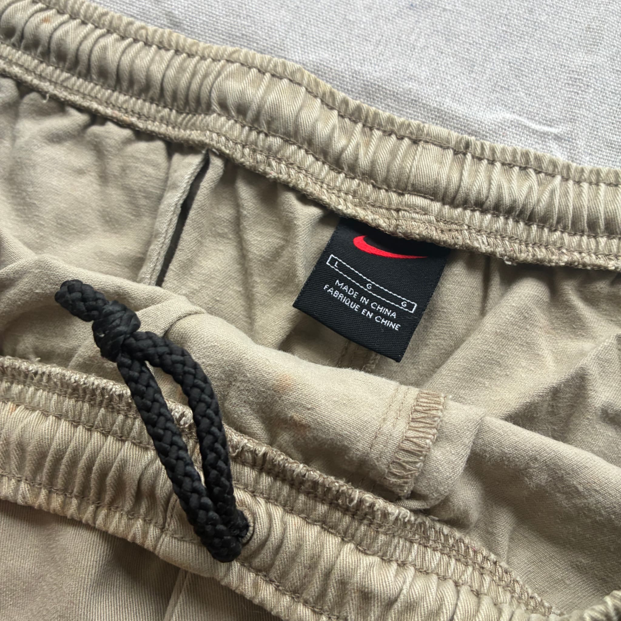 Nike Vintage Khaki Cotton Chino Shorts Baggy 2000s Release Size L — photo 4 of 7