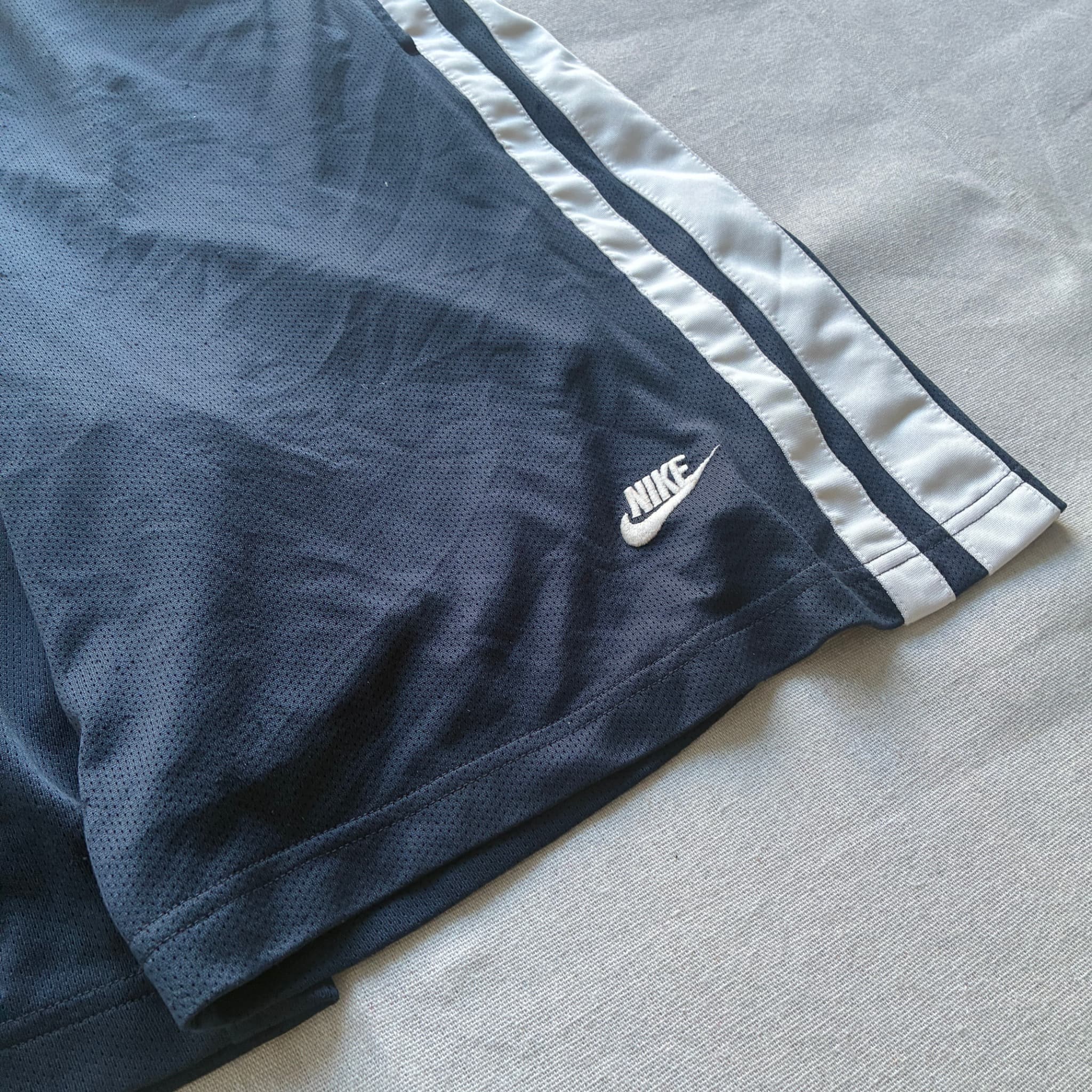 Nike Vintage Mesh Basketball Shorts Navy White L — photo 2 of 6