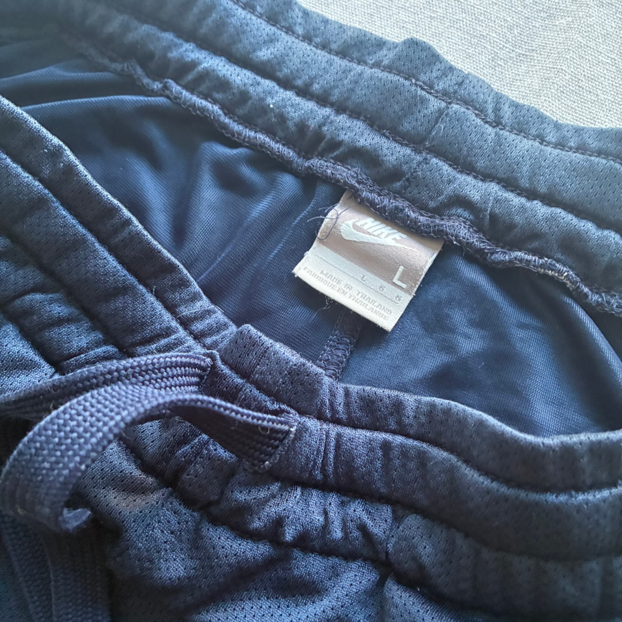 Nike Vintage Mesh Basketball Shorts Navy White L — photo 4 of 6