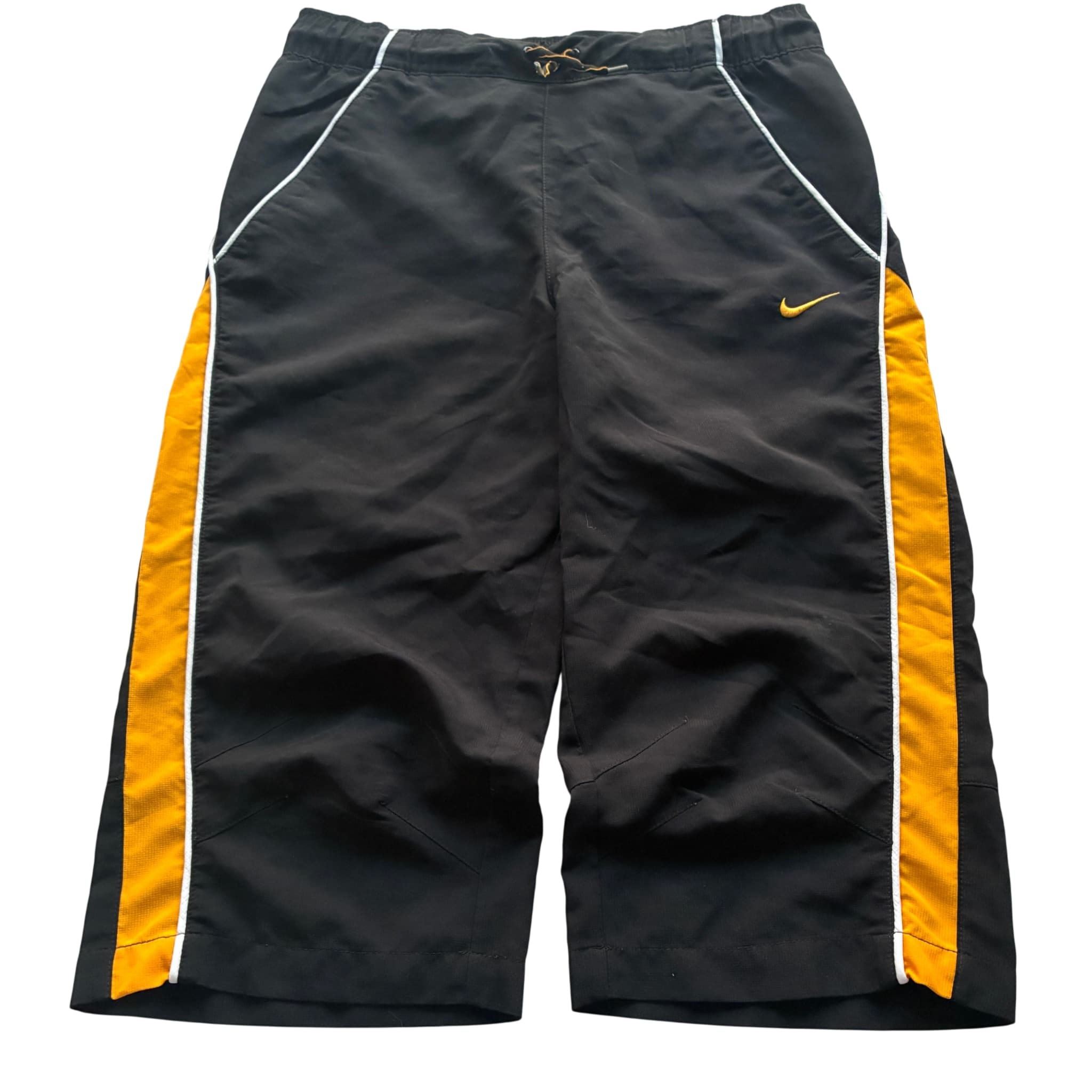 Nike Vintage Nylon Track Shorts Black Yellow S — photo 1 of 8