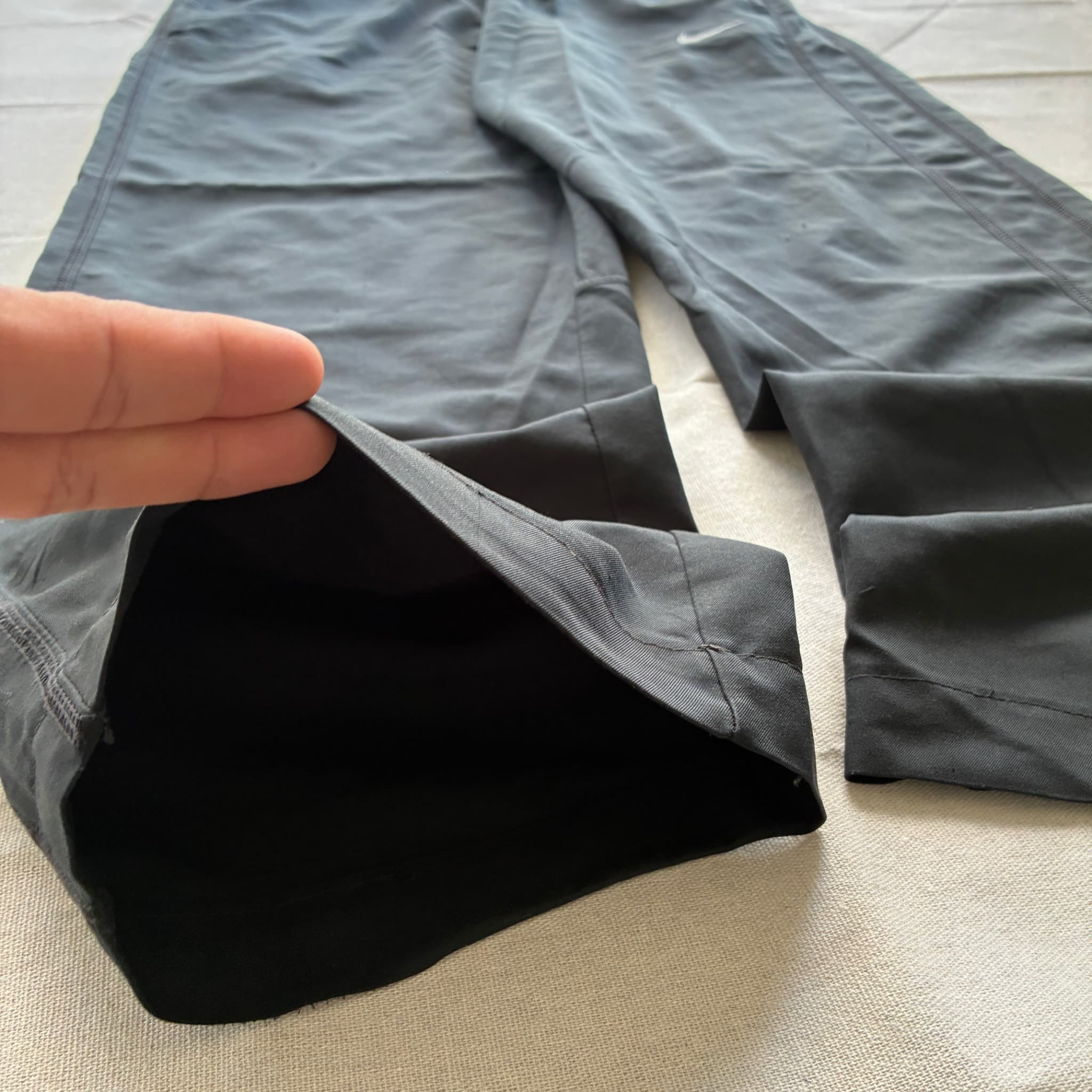Nike Vintage Wide Leg Track Pants Black Baggy 2000s Release Size L — photo 2 of 7