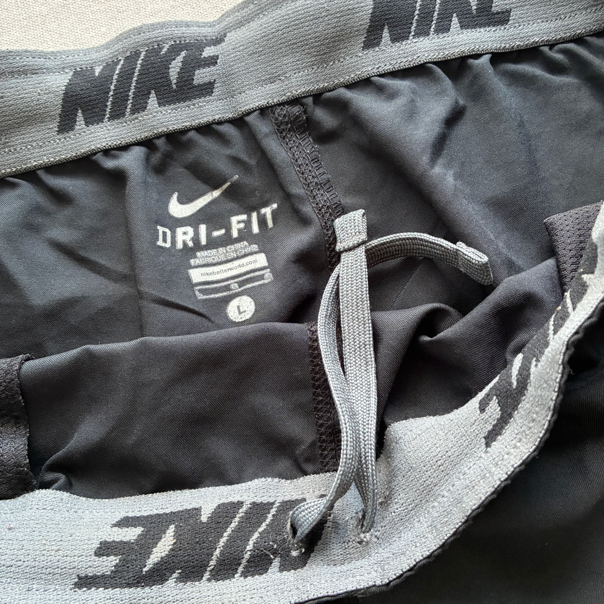 Nike Vintage Wide Leg Track Pants Black Baggy 2000s Release Size L — photo 4 of 7