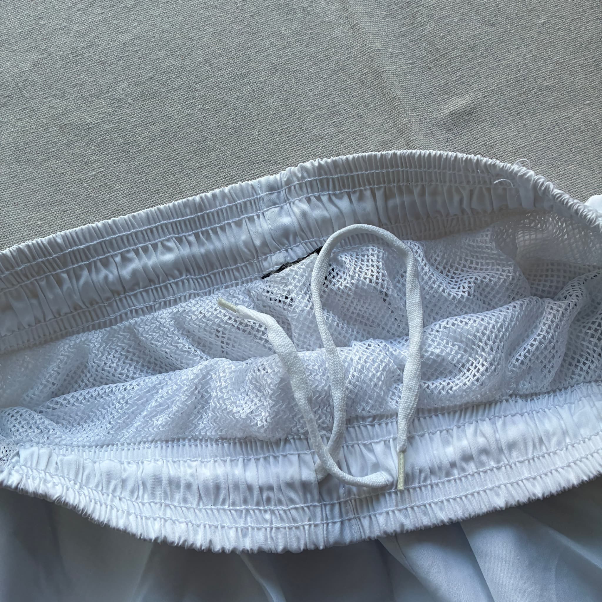Nike White Nylon Mesh Side Panel Athletic Shorts — photo 4 of 6
