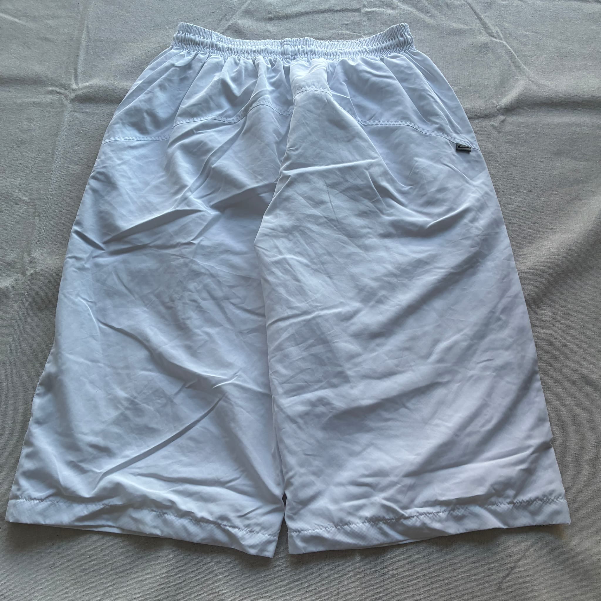 Nike White Nylon Mesh Side Panel Athletic Shorts — photo 5 of 6