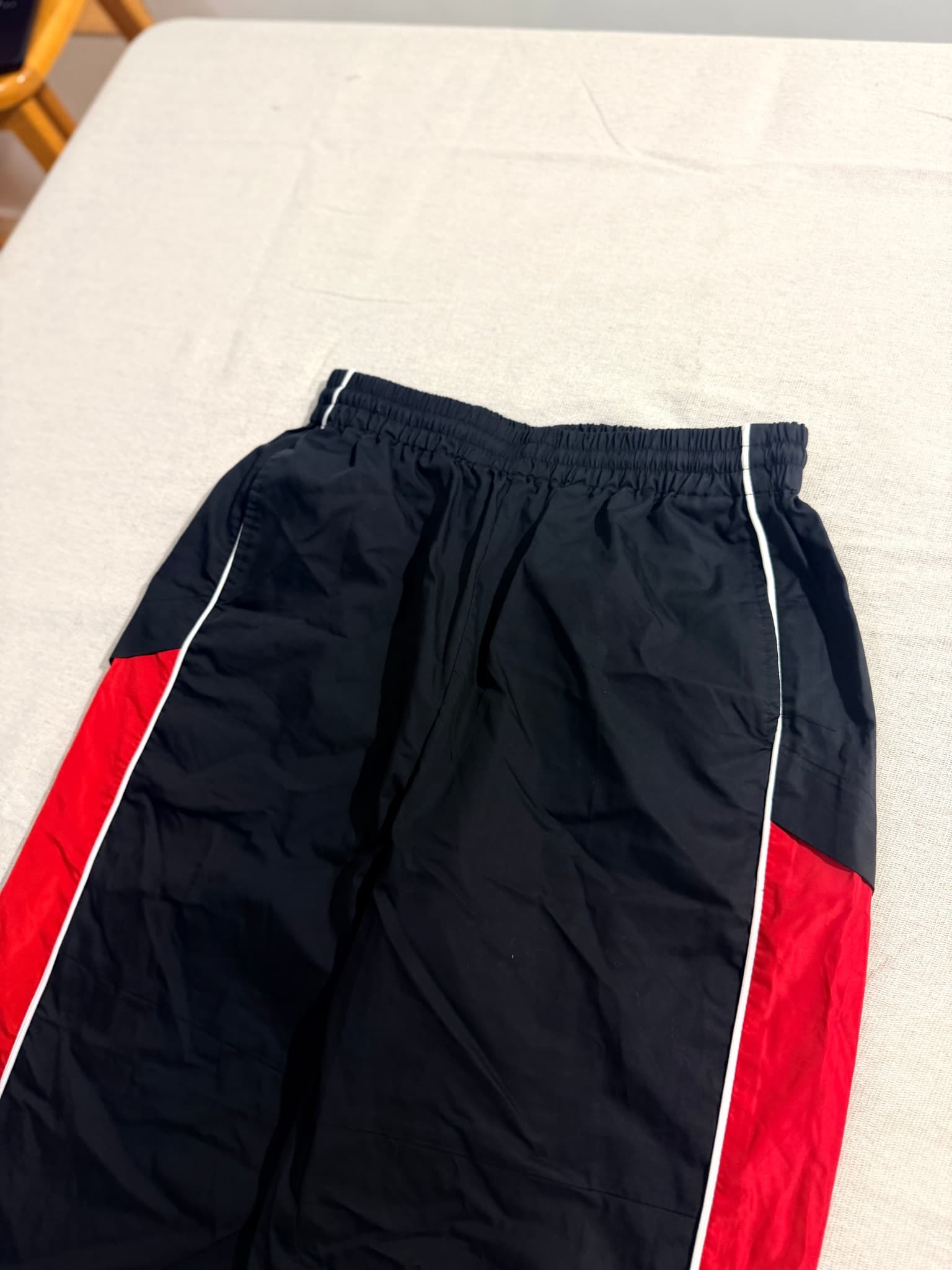 NIR Vintage Nylon Track Pants Black Red Drawstring — photo 3 of 6