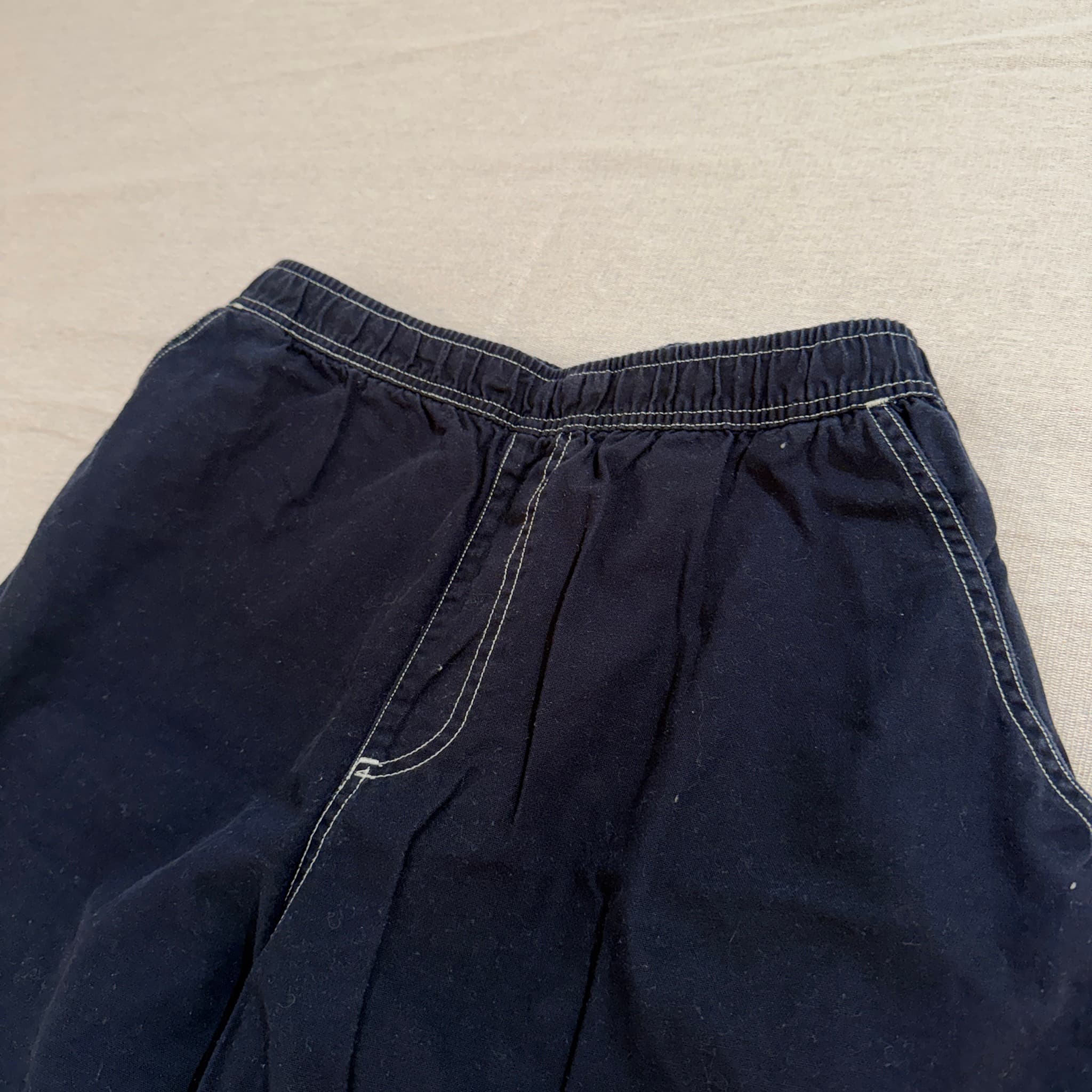 NOW Navy Blue Cotton Board Shorts With Tribal Pattern Hem Size XL — photo 3 of 7