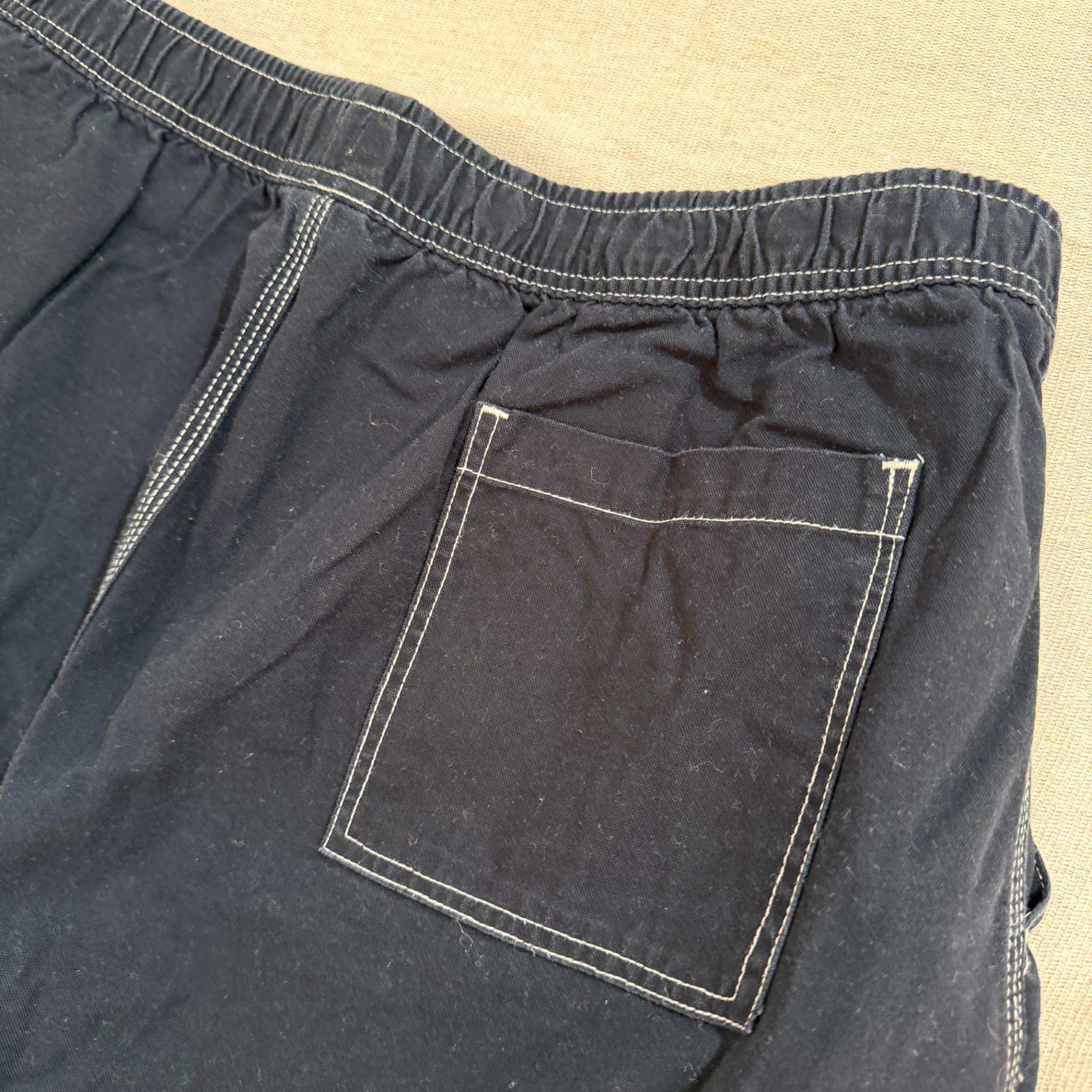 NOW Navy Blue Cotton Board Shorts With Tribal Pattern Hem Size XL — photo 6 of 7