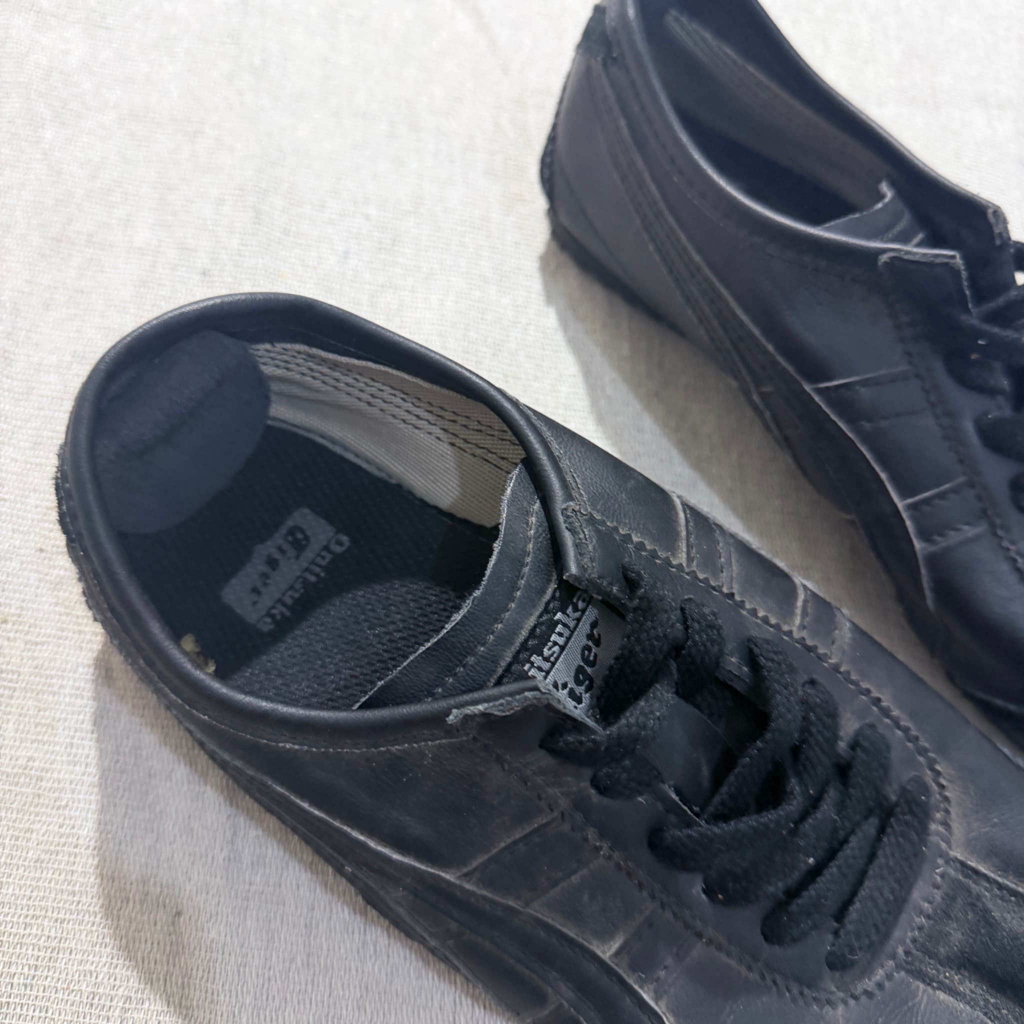 Onitsuka Tiger Mexico 66 Sneakers Black Leather Low Top Size 6 UK — photo 3 of 8