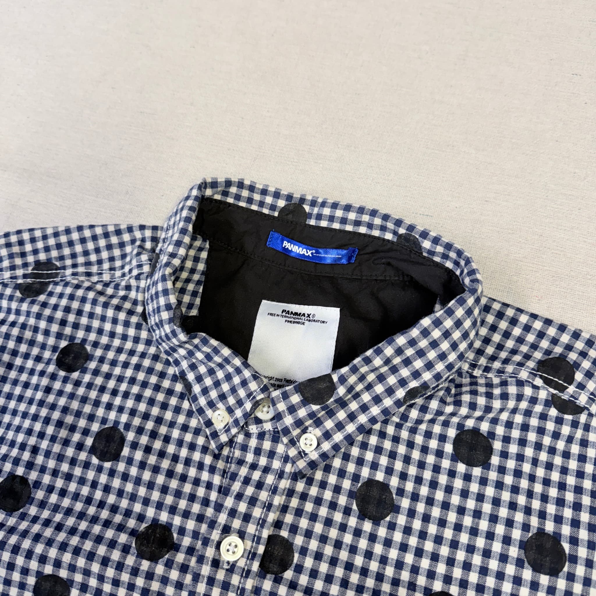 Panmax Gingham Polka Dot Short Sleeve Button Down Shirt — photo 3 of 7