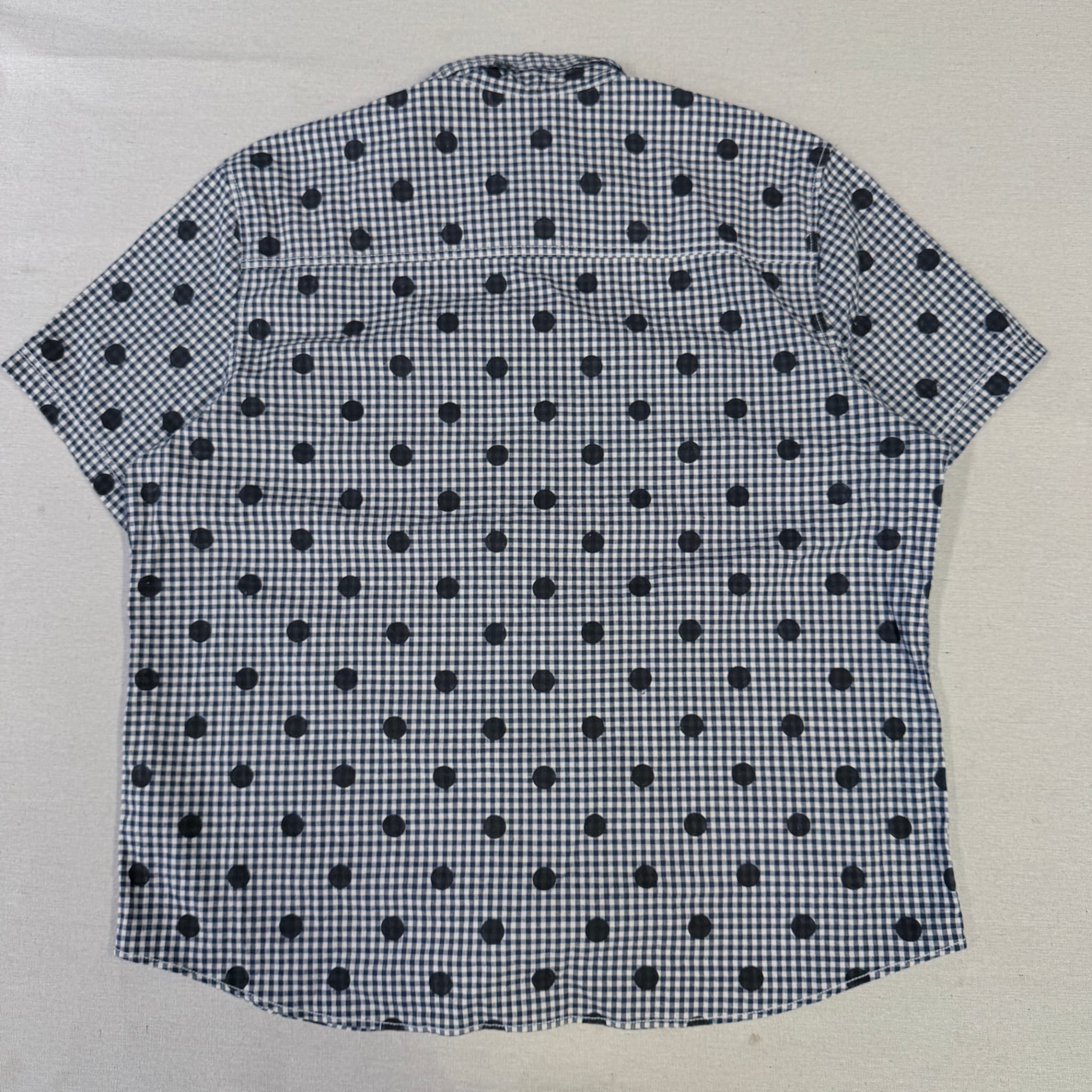 Panmax Gingham Polka Dot Short Sleeve Button Down Shirt — photo 6 of 7
