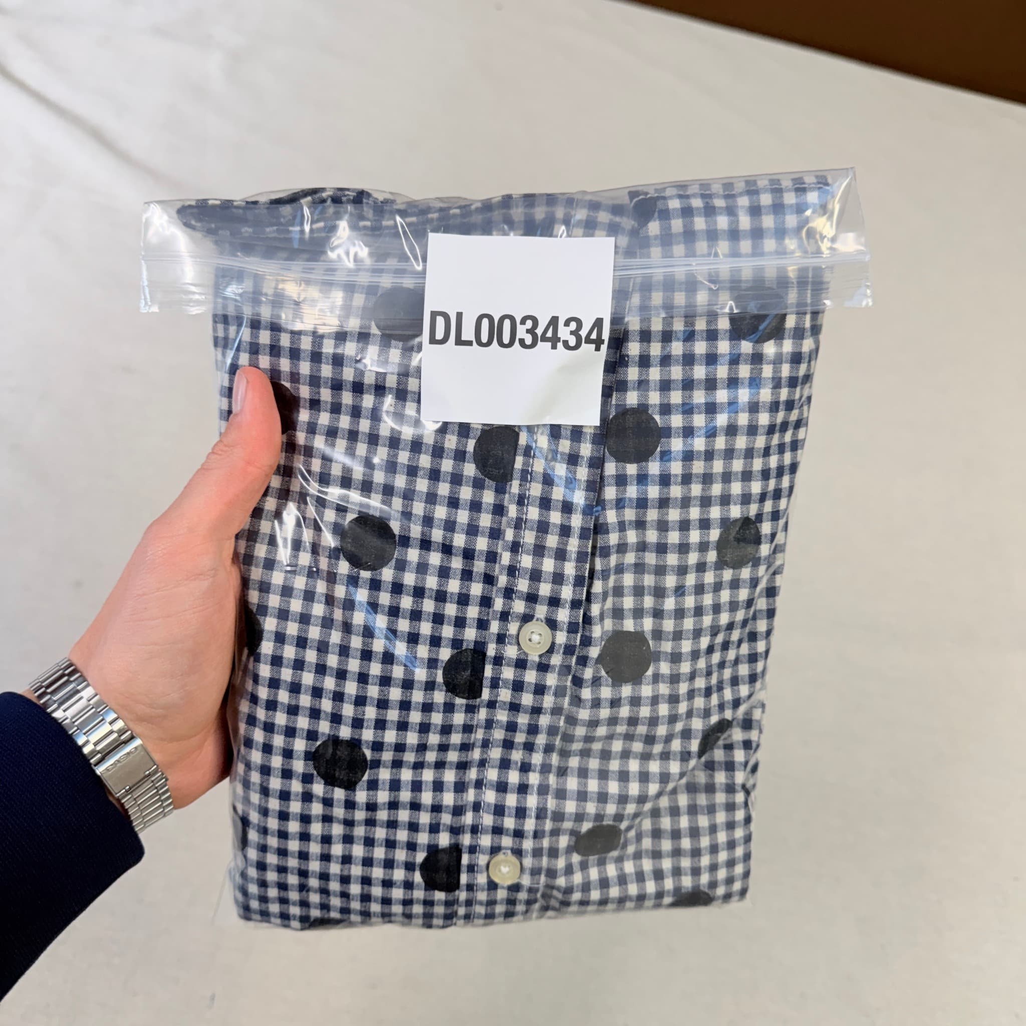 Panmax Gingham Polka Dot Short Sleeve Button Down Shirt — photo 7 of 7