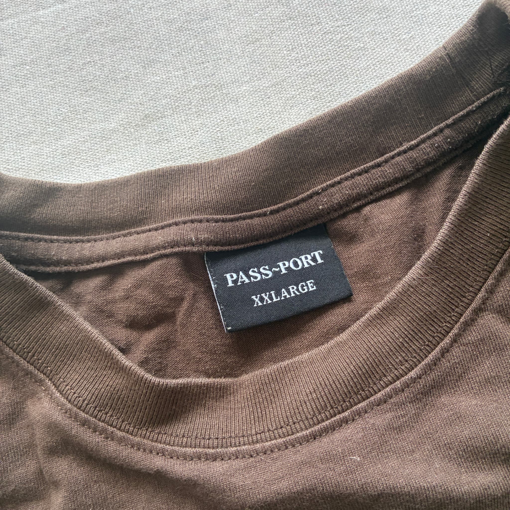 PASS~PORT Cross Stitch Logo T-Shirt Brown XXL — photo 4 of 6