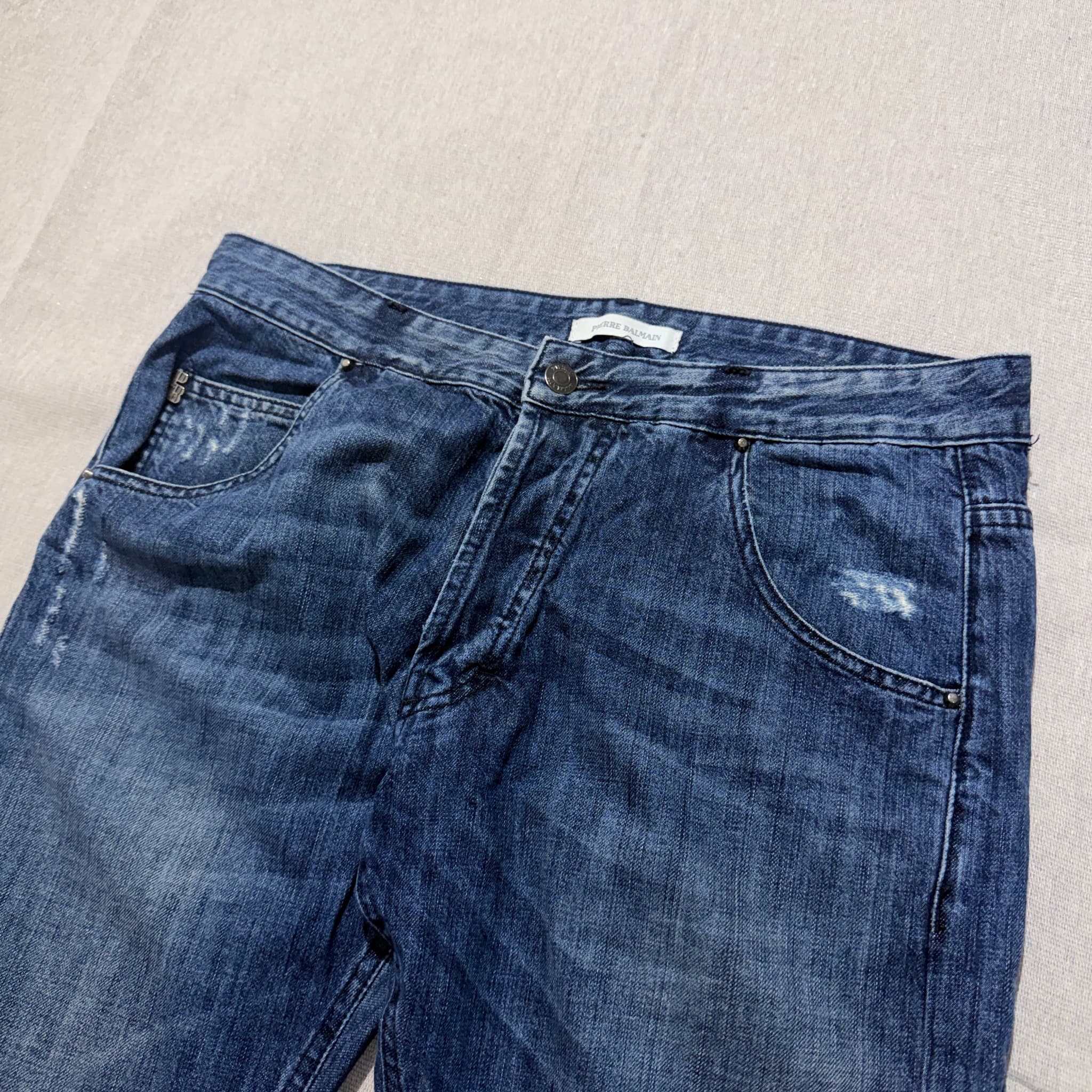 Pierre Balmain Men's Blue Denim Jeans Tapered Leg Size 35 — photo 8 of 11