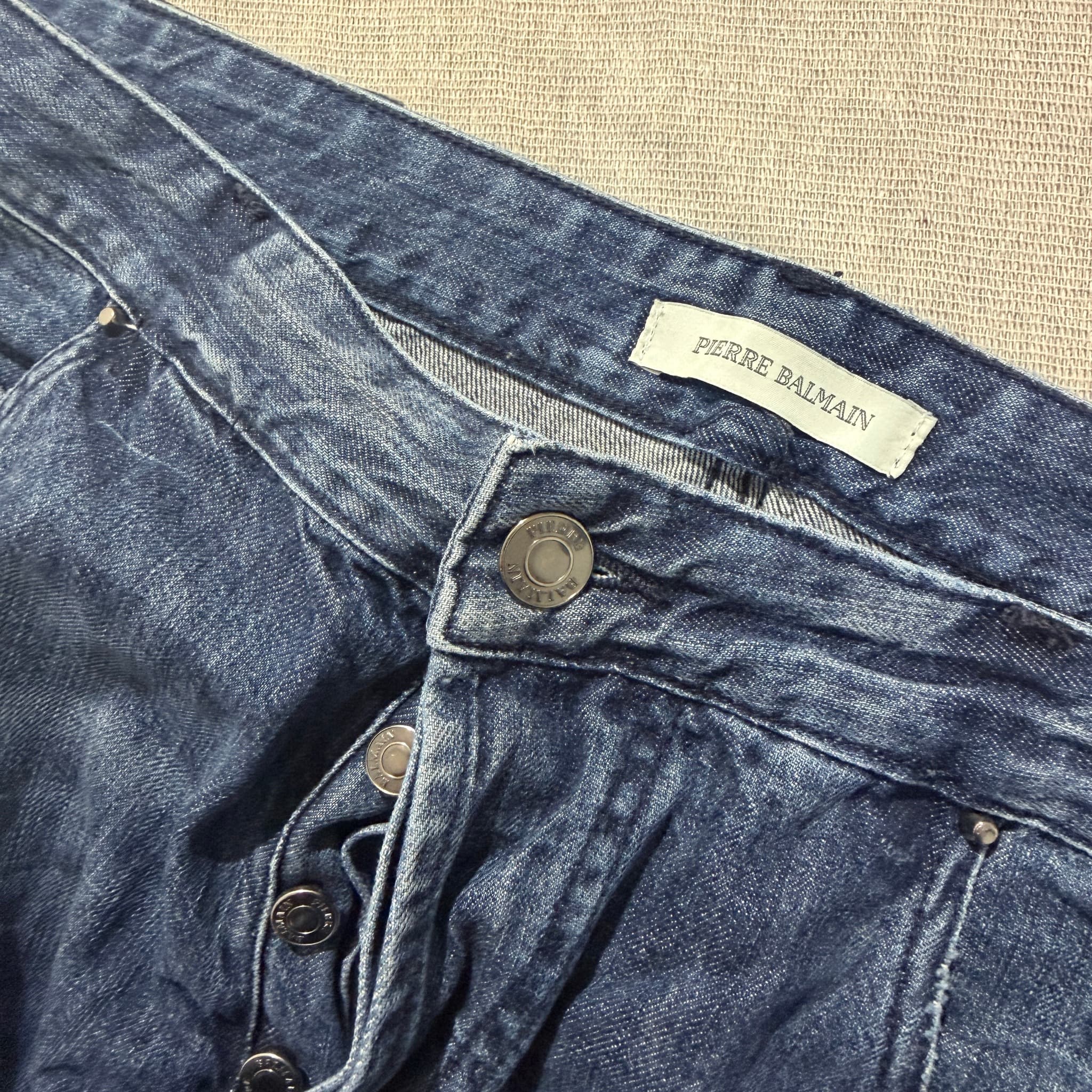 Pierre Balmain Men's Blue Denim Jeans Tapered Leg Size 35 — photo 9 of 11