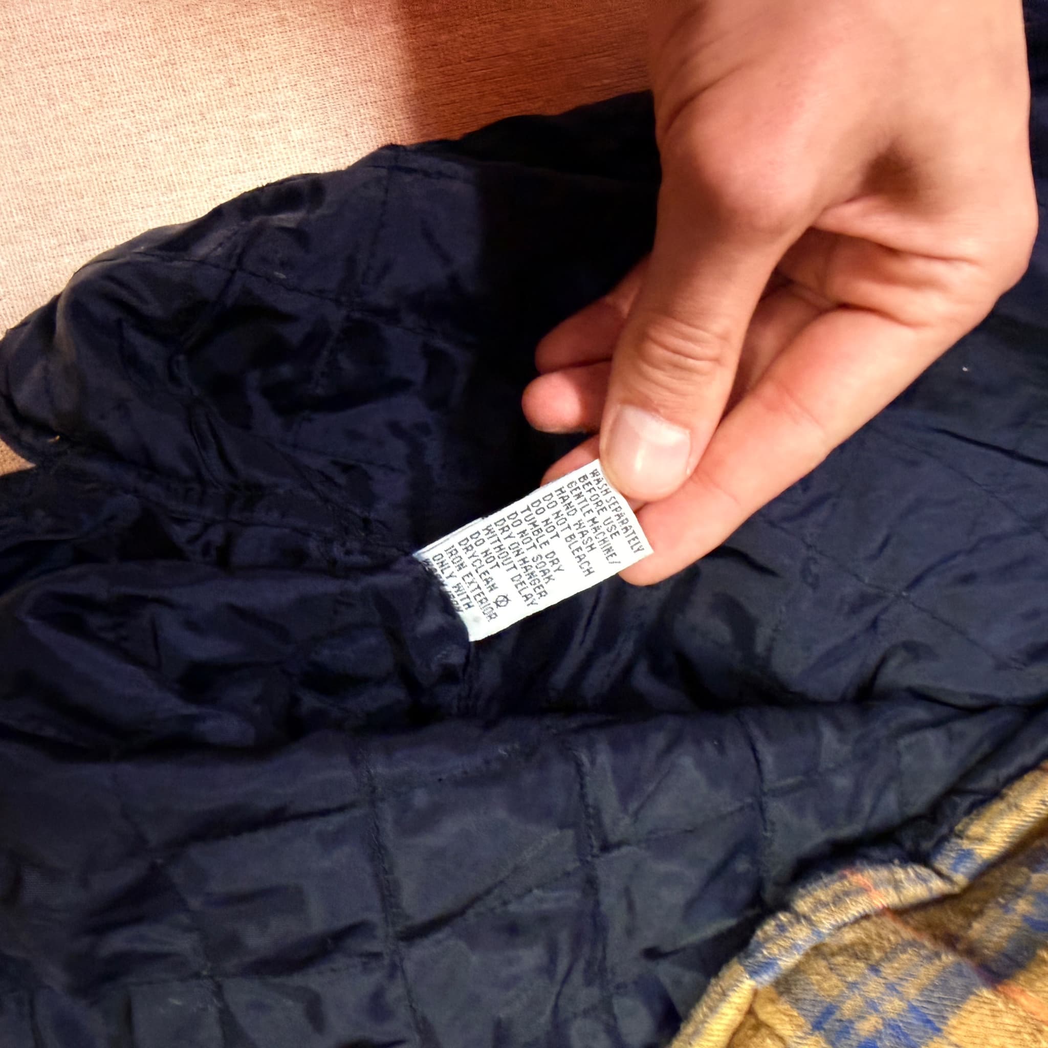 Pioneer Quilted Lined Flannel Shirt Jacket Mustard Plaid Men's Size L — photo 4 of 9