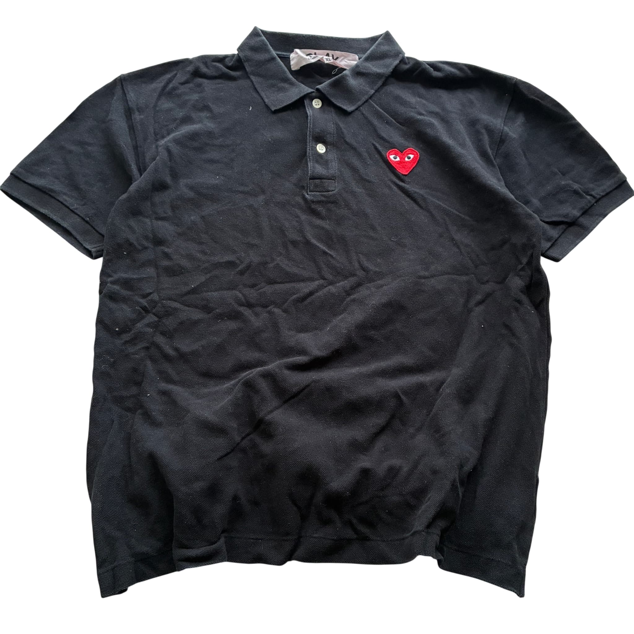 PLAY COMME des GARÇONS Play Red Heart Polo Shirt Black XL — photo 1 of 5