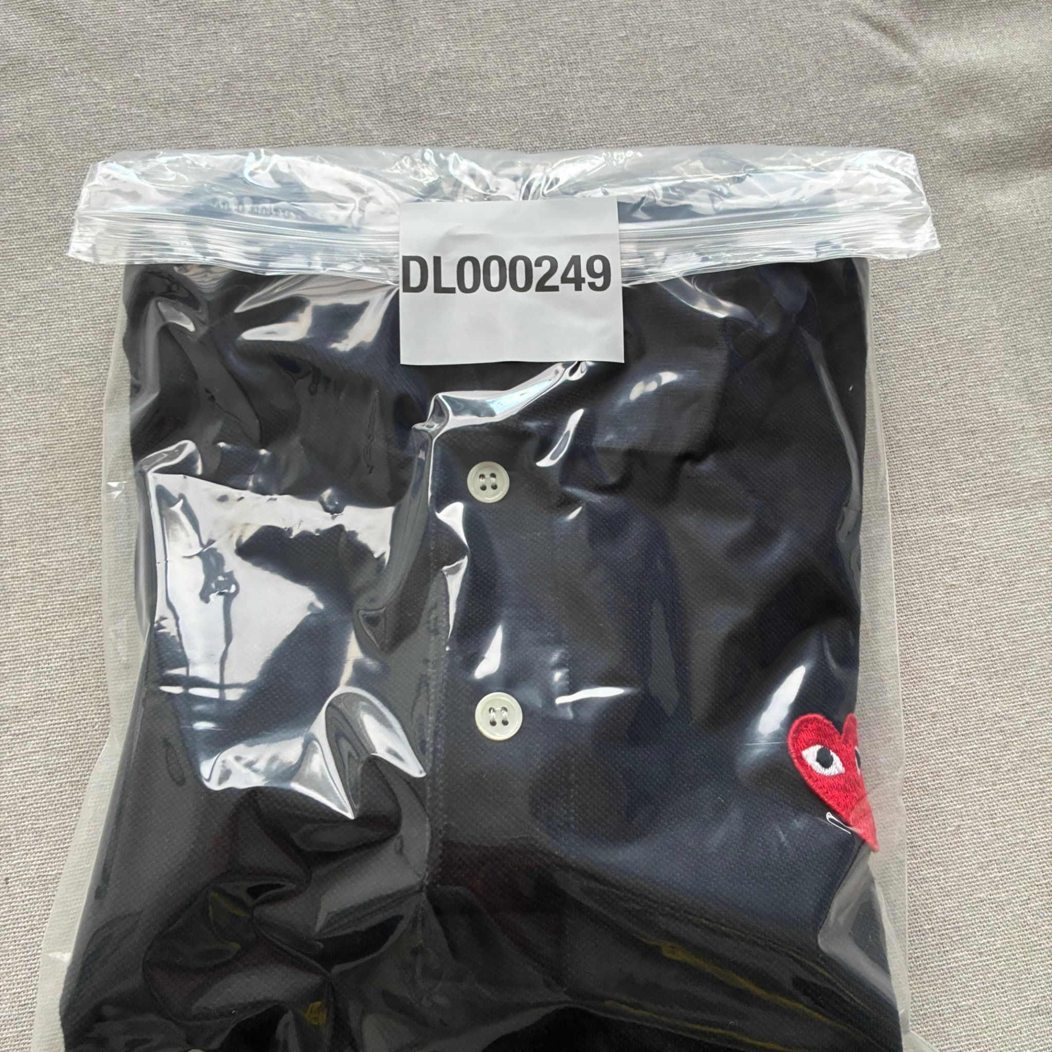 PLAY COMME des GARÇONS Play Red Heart Polo Shirt Black XL — photo 5 of 5