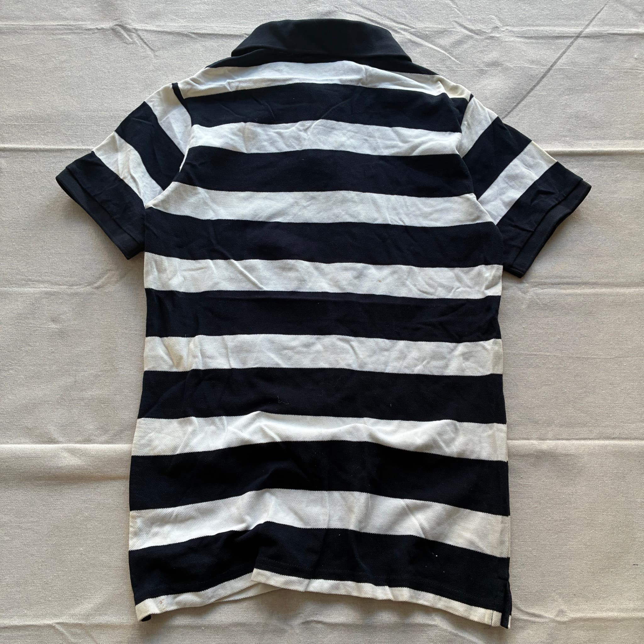 Polo by Ralph Lauren Men's Black And White Striped Pique Polo Shirt Size M — photo 5 of 6