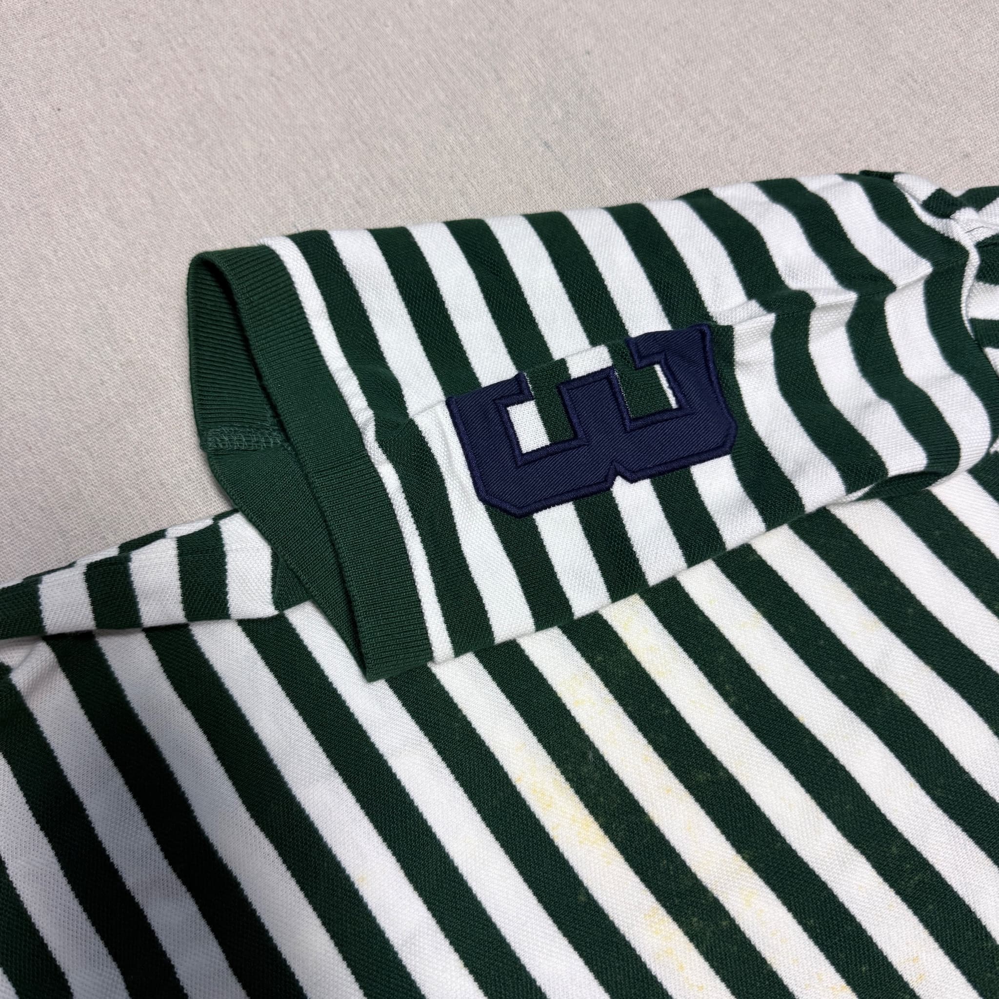 Polo Ralph Lauren Big Pony Striped Mesh Polo Shirt Green White — photo 3 of 6