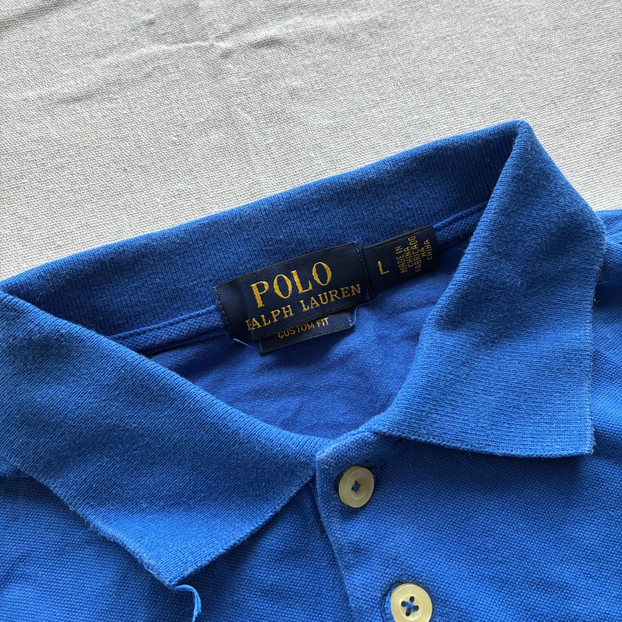 Polo Ralph Lauren Blue Custom Fit Polo Shirt — photo 3 of 6