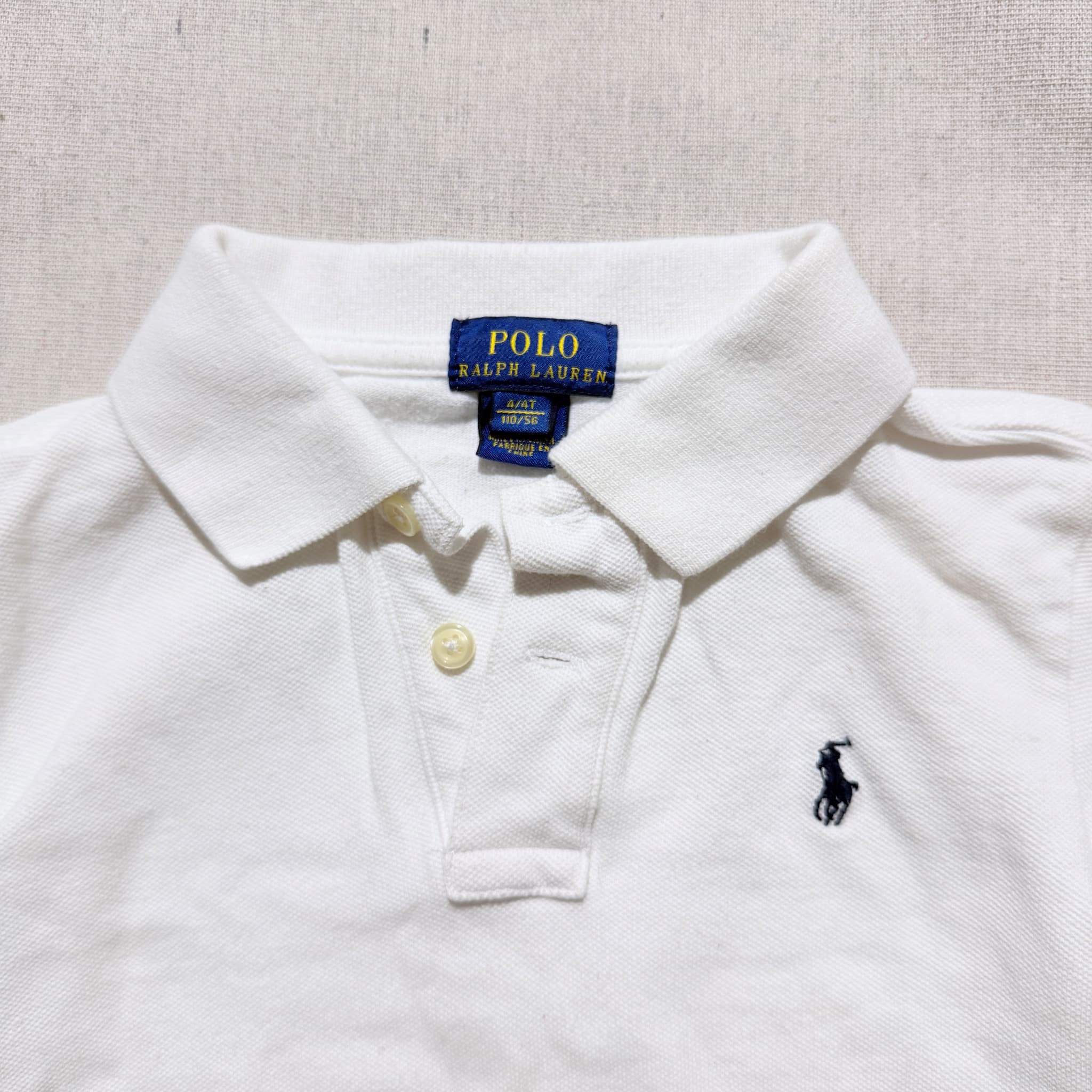 Polo Ralph Lauren Boys White Cotton Mesh Polo Shirt Size 4/4T — photo 2 of 6