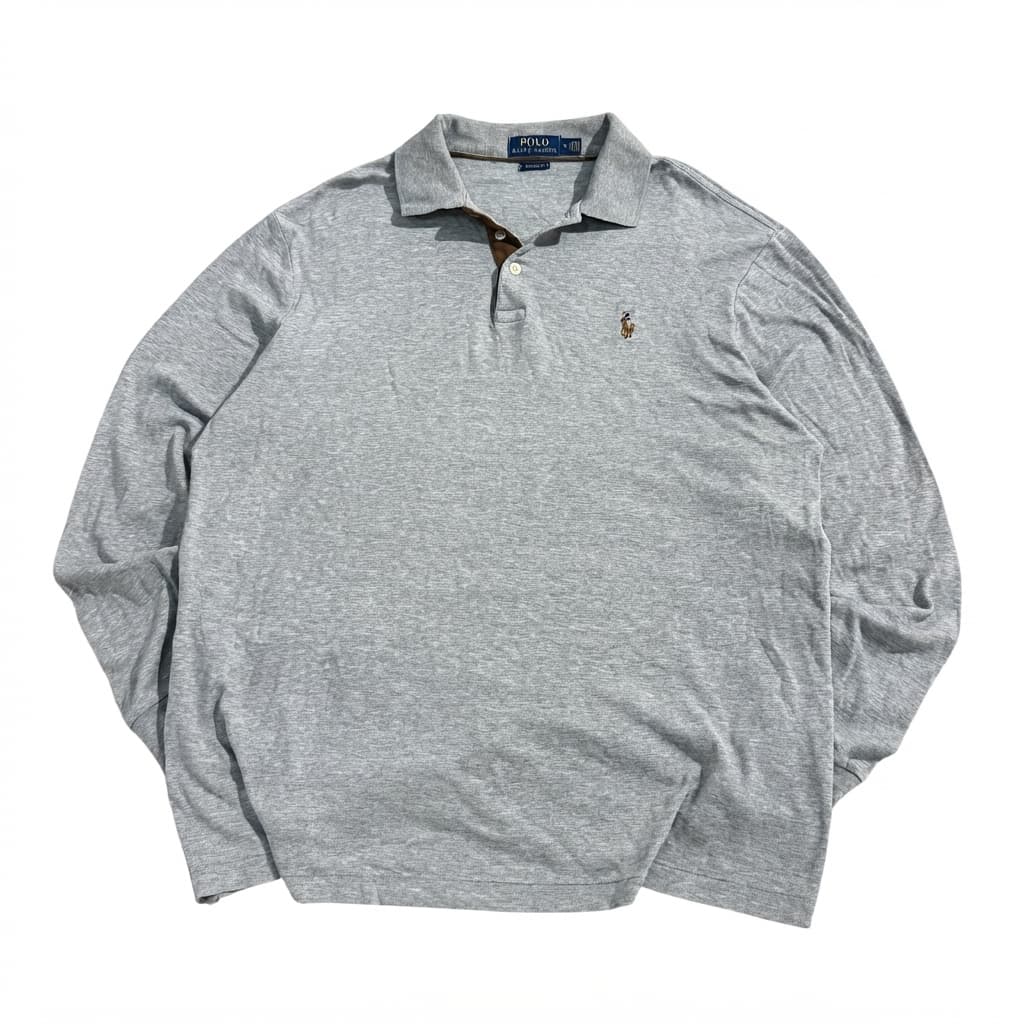Polo Ralph Lauren Classic Fit Long Sleeve Polo Grey M — photo 1 of 5