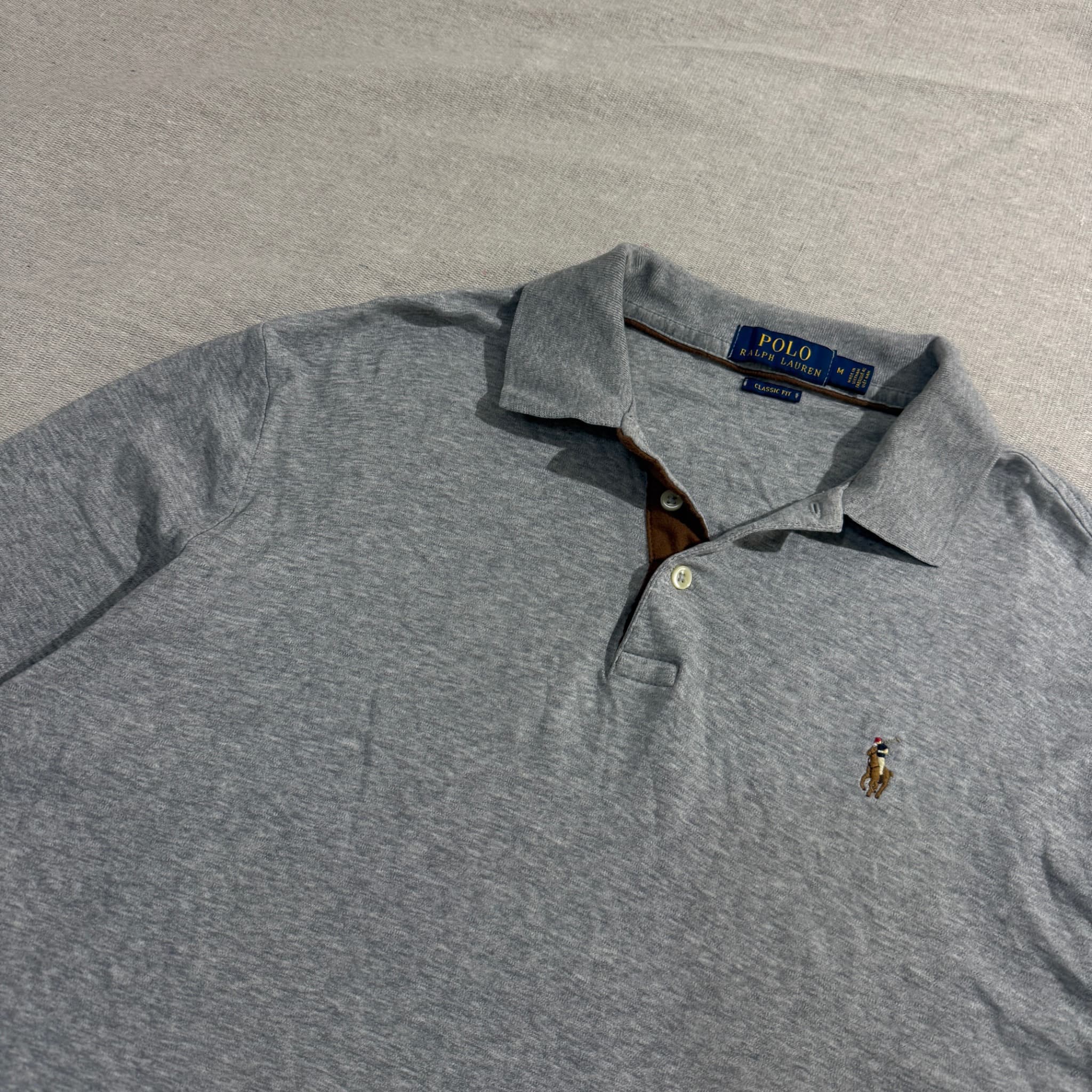 Polo Ralph Lauren Classic Fit Long Sleeve Polo Grey M — photo 2 of 5