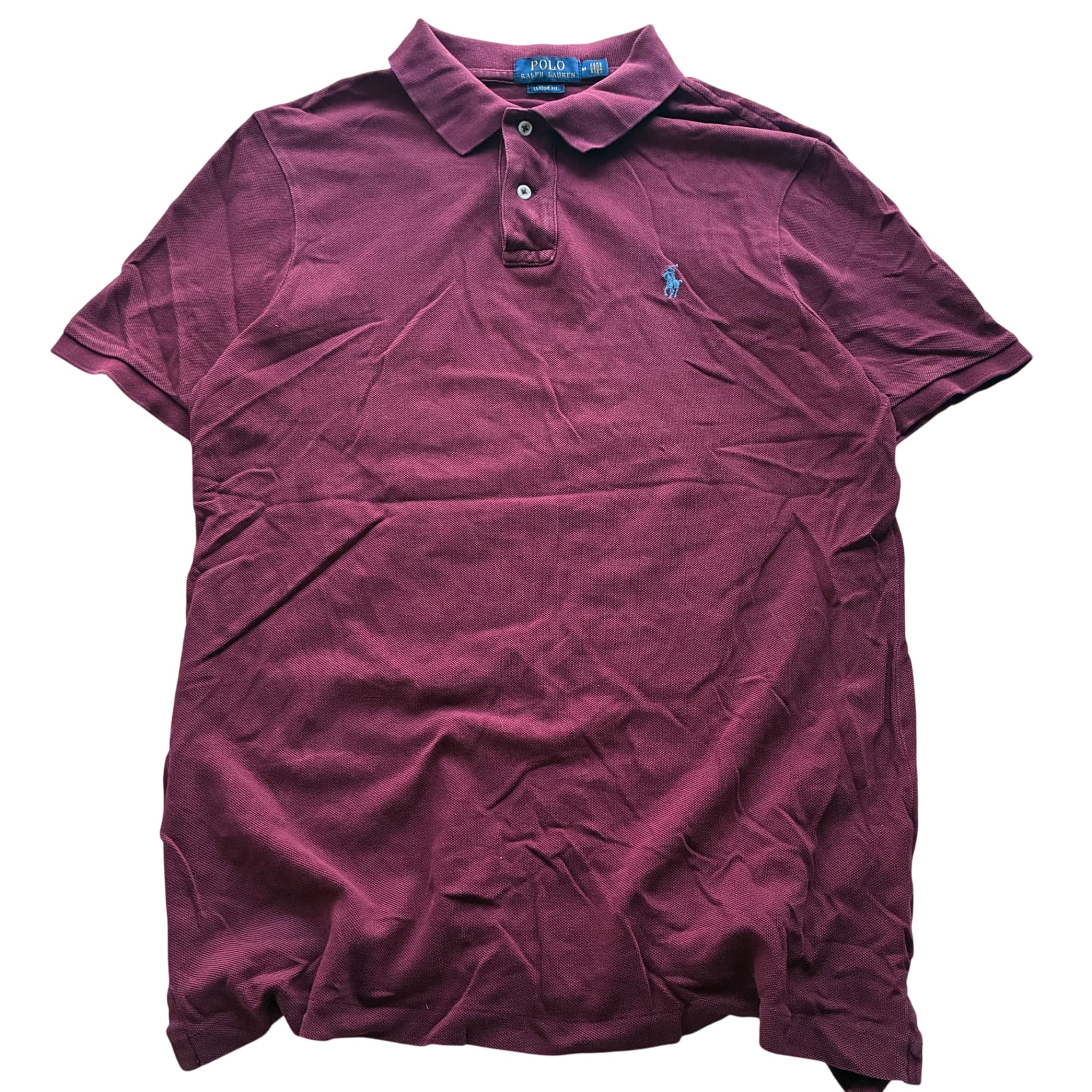 Polo Ralph Lauren Classic Fit Mesh Polo Shirt Burgundy Men's Size M — photo 1 of 6