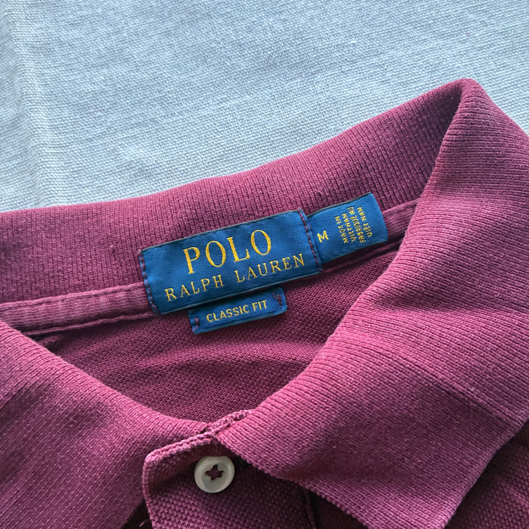 Polo Ralph Lauren Classic Fit Mesh Polo Shirt Burgundy Men's Size M — photo 4 of 6