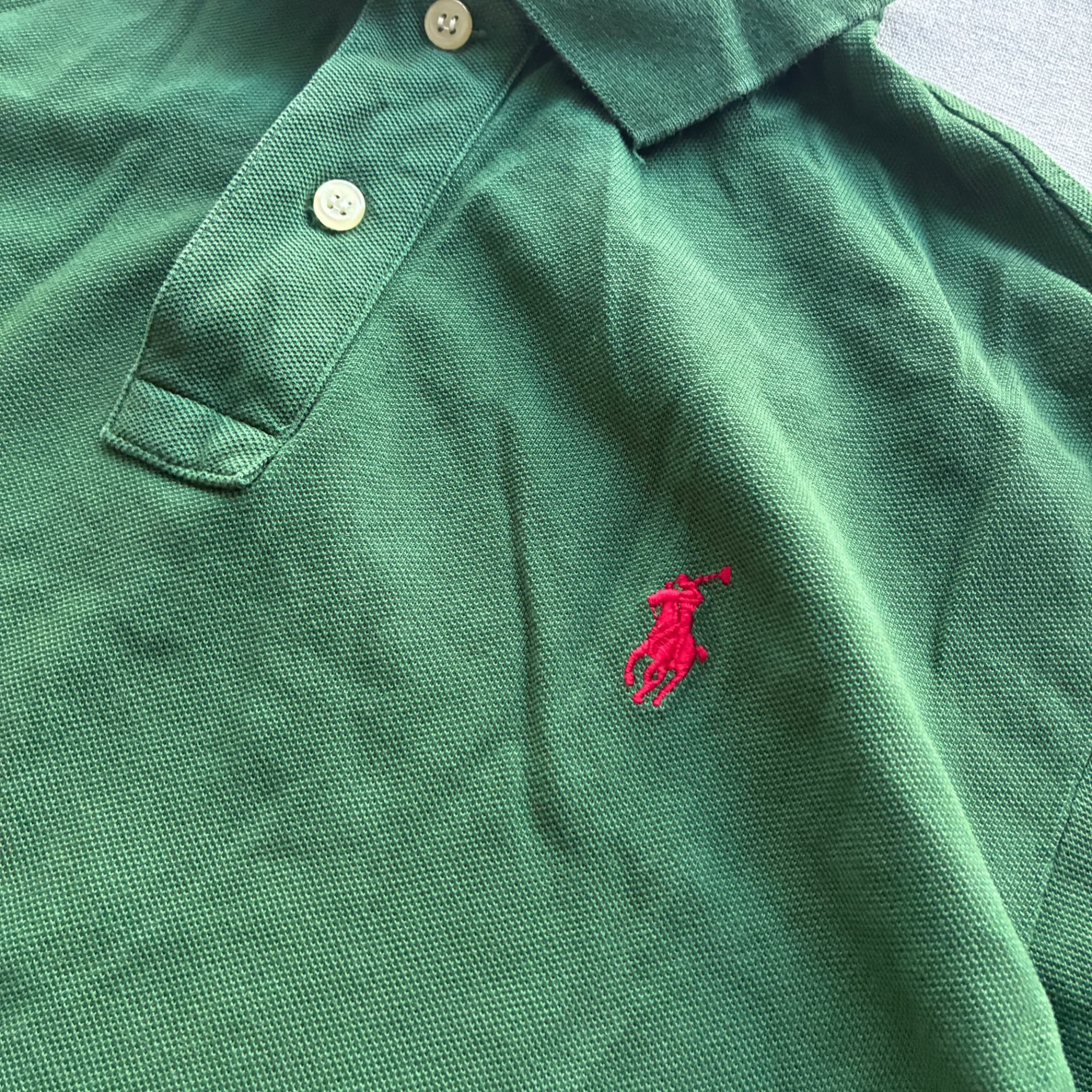 Polo Ralph Lauren Classic Fit Mesh Polo Shirt Green Size M — photo 3 of 7
