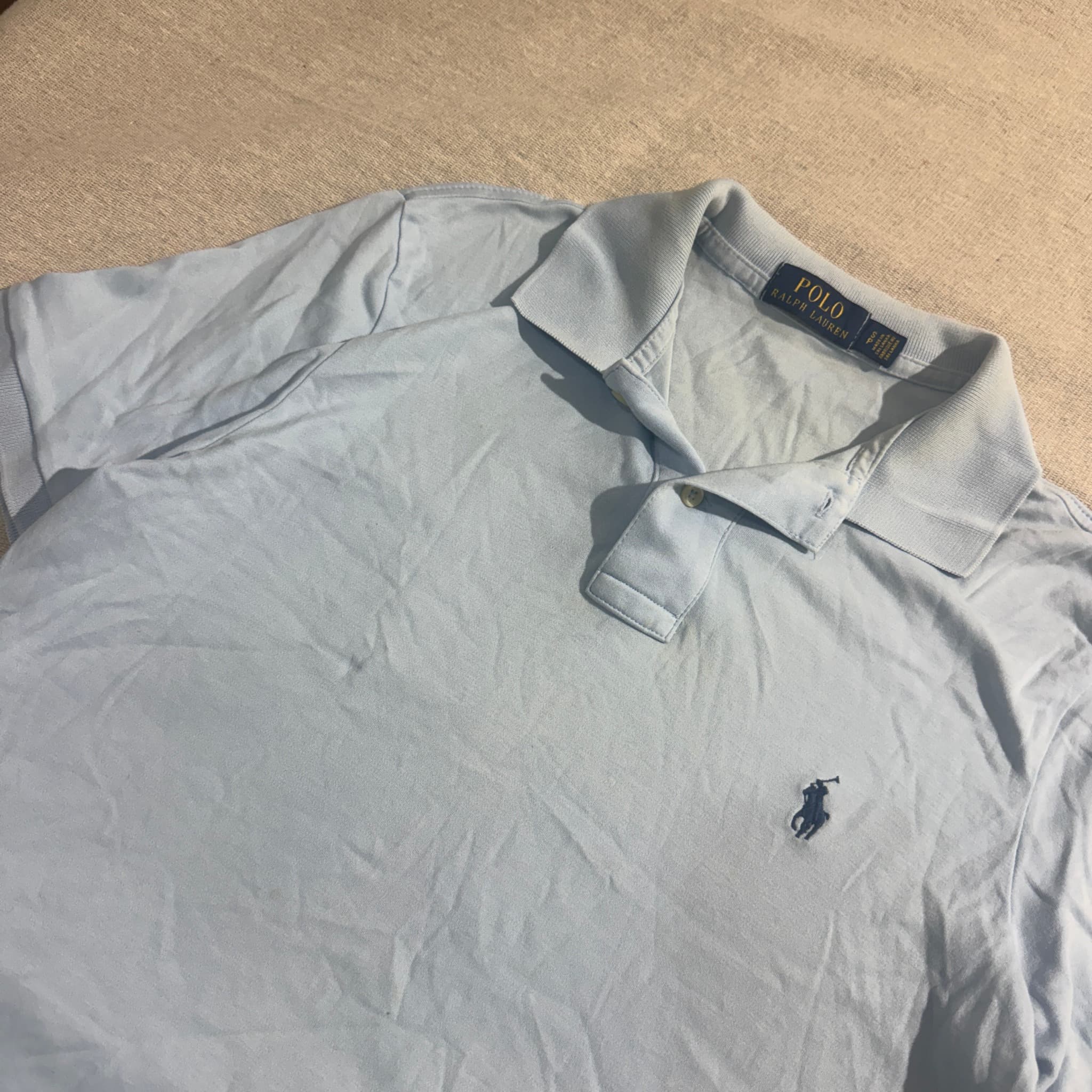 Polo Ralph Lauren Classic Fit Mesh Polo Shirt Light Blue — photo 2 of 5