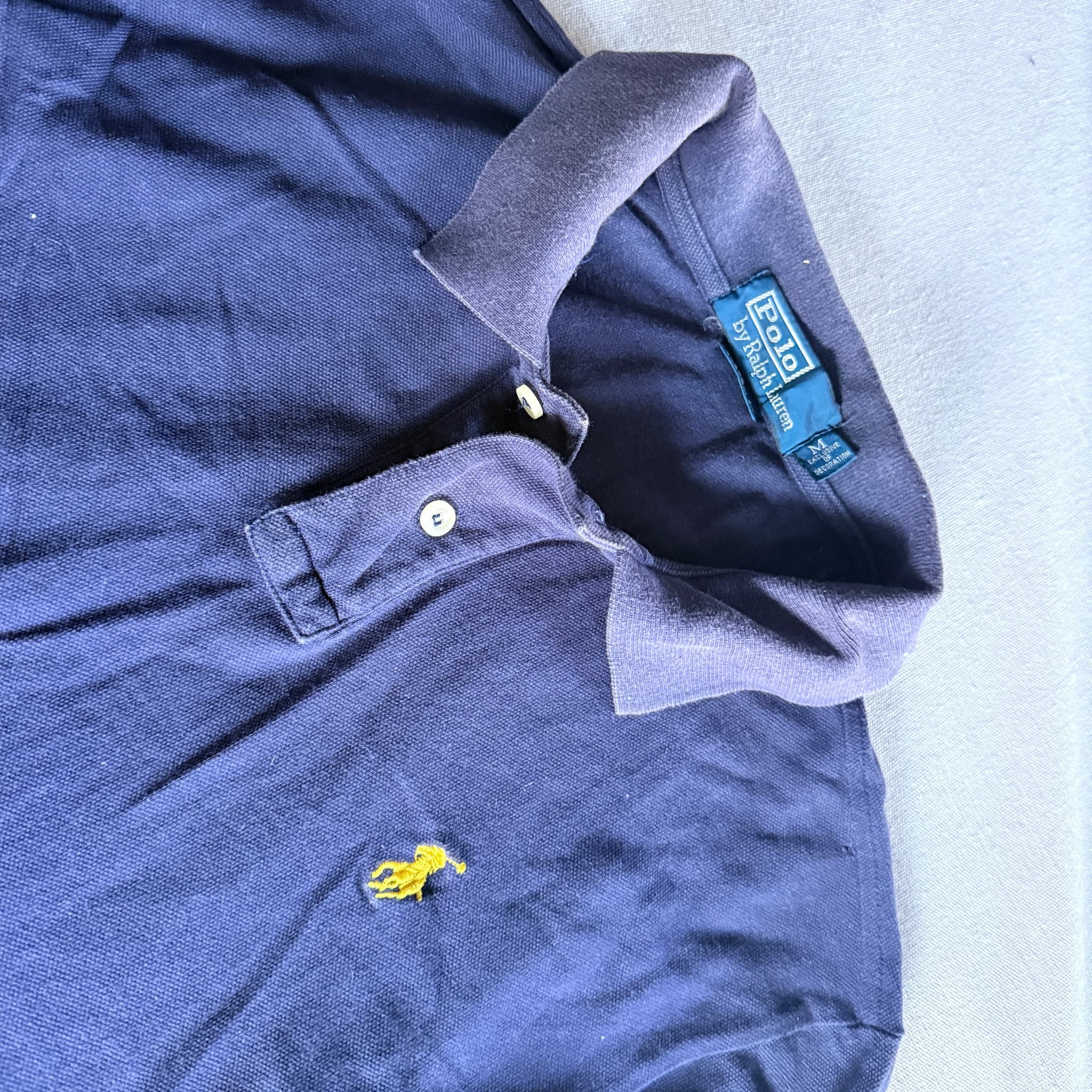 Polo Ralph Lauren Classic Fit Mesh Polo Shirt Navy Blue Size M — photo 2 of 5