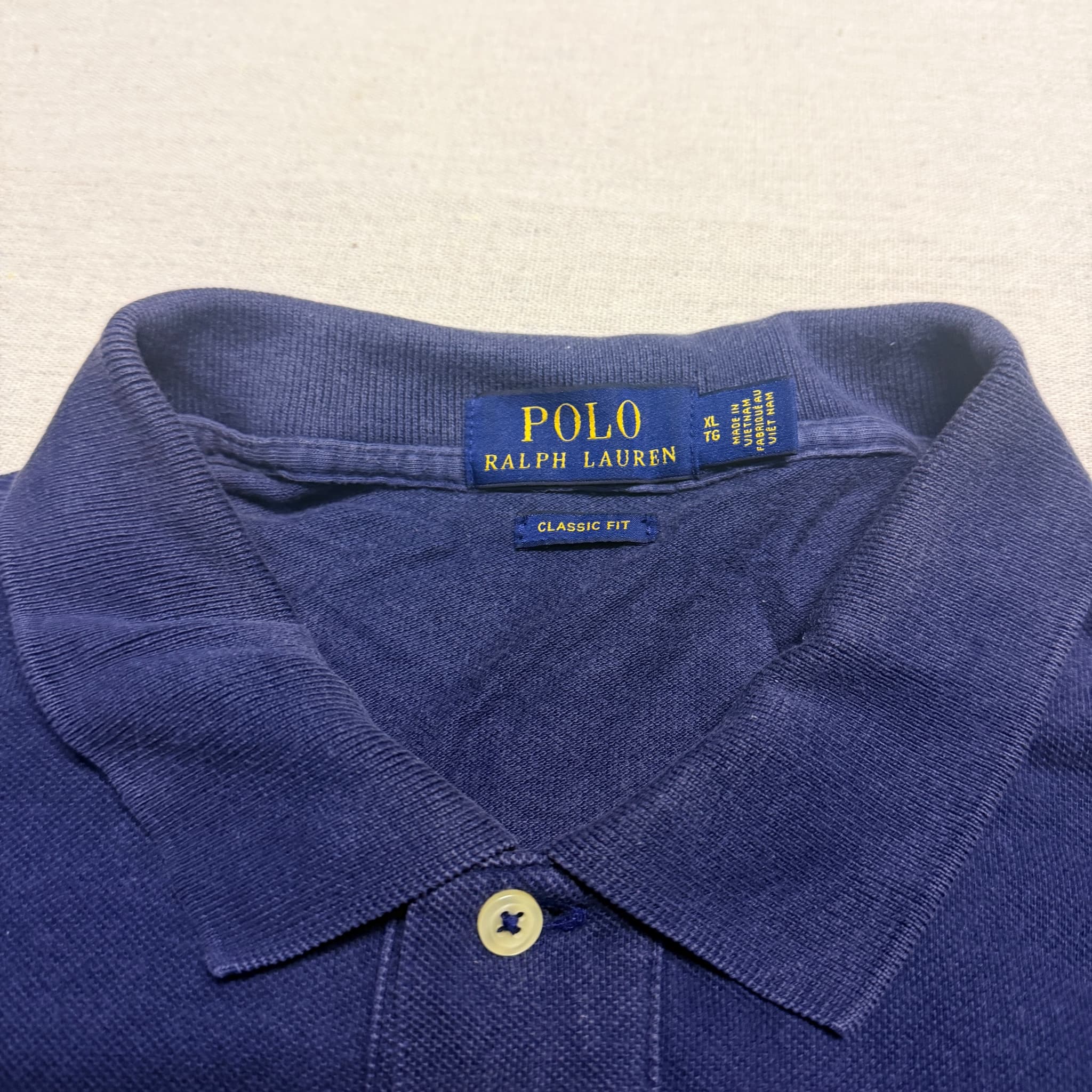 Polo Ralph Lauren Classic Fit Mesh Polo Shirt Navy Blue Size XL — photo 3 of 7