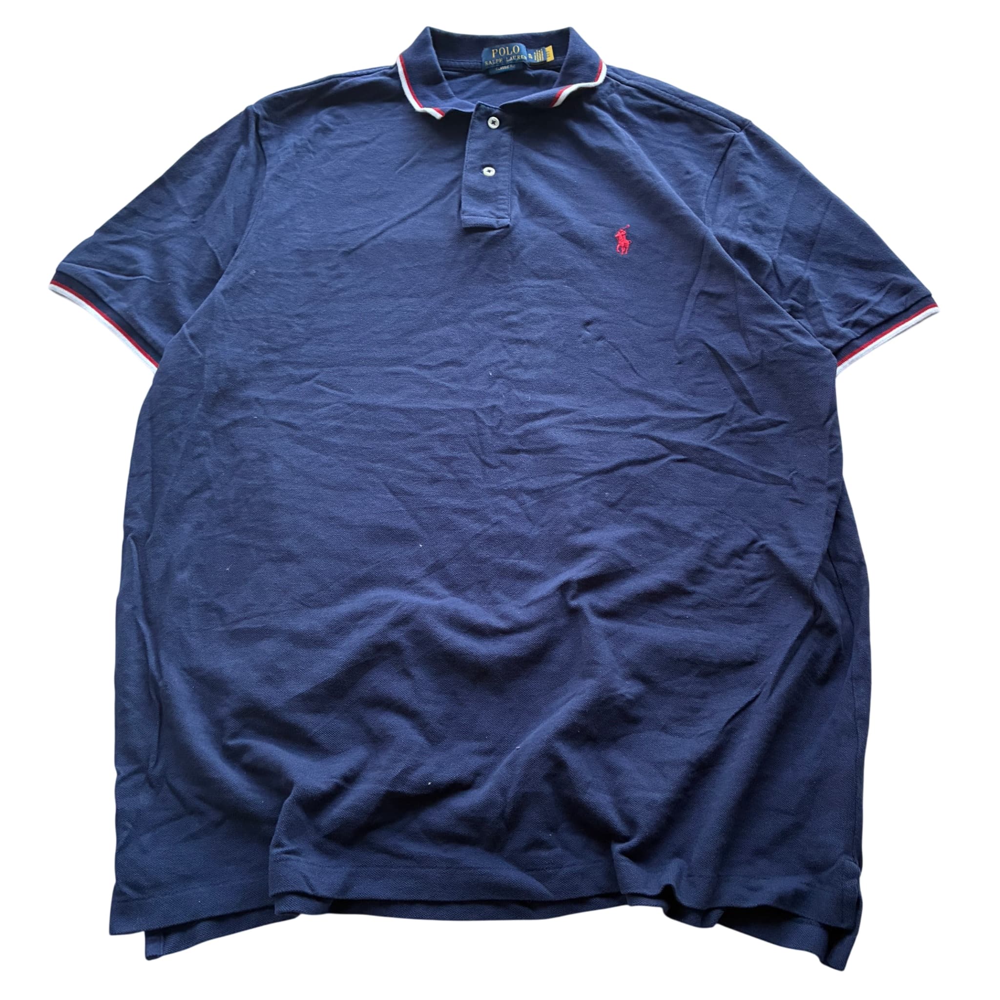 Polo Ralph Lauren Classic Fit Navy Polo Shirt With Tipped Collar XL — photo 1 of 5