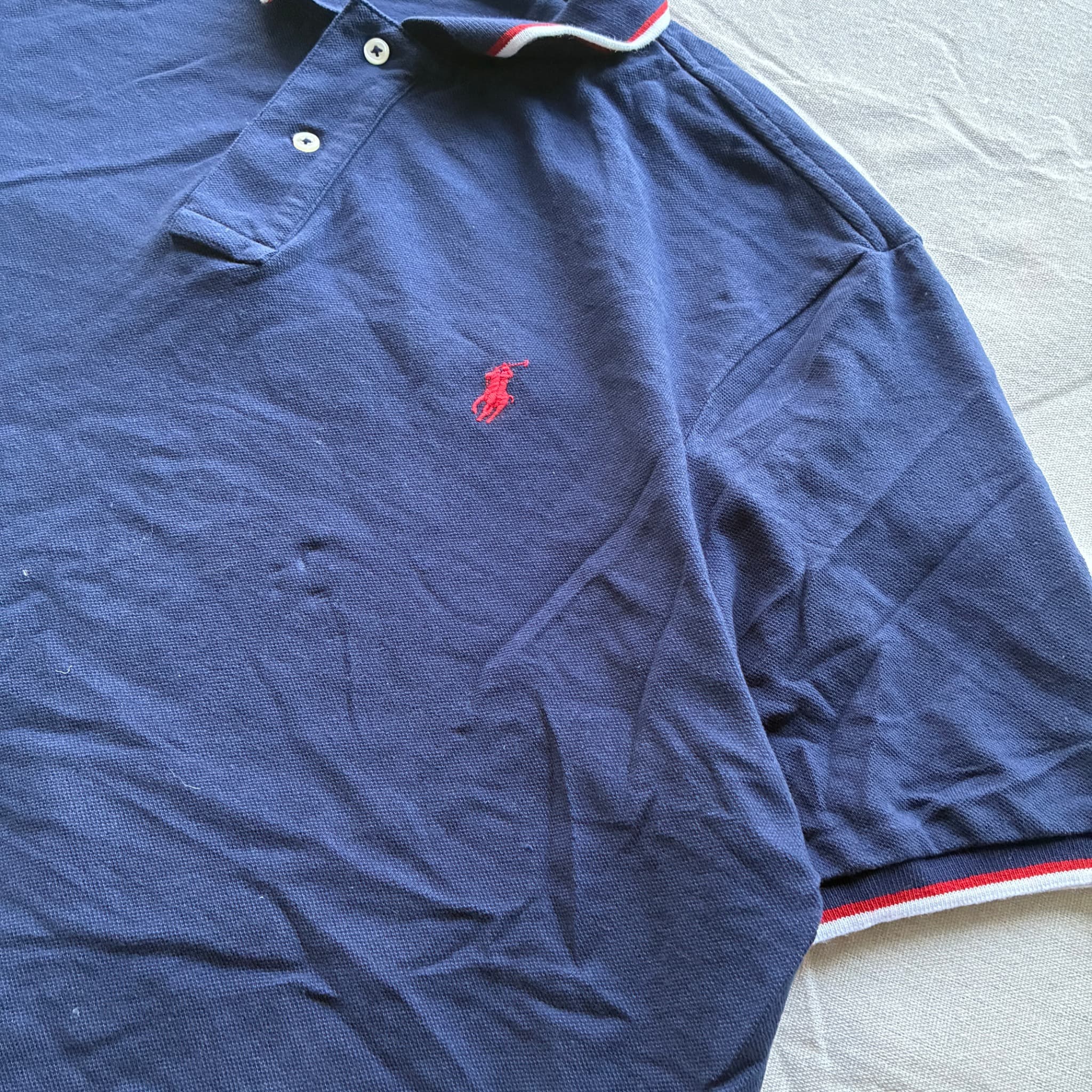 Polo Ralph Lauren Classic Fit Navy Polo Shirt With Tipped Collar XL — photo 2 of 5