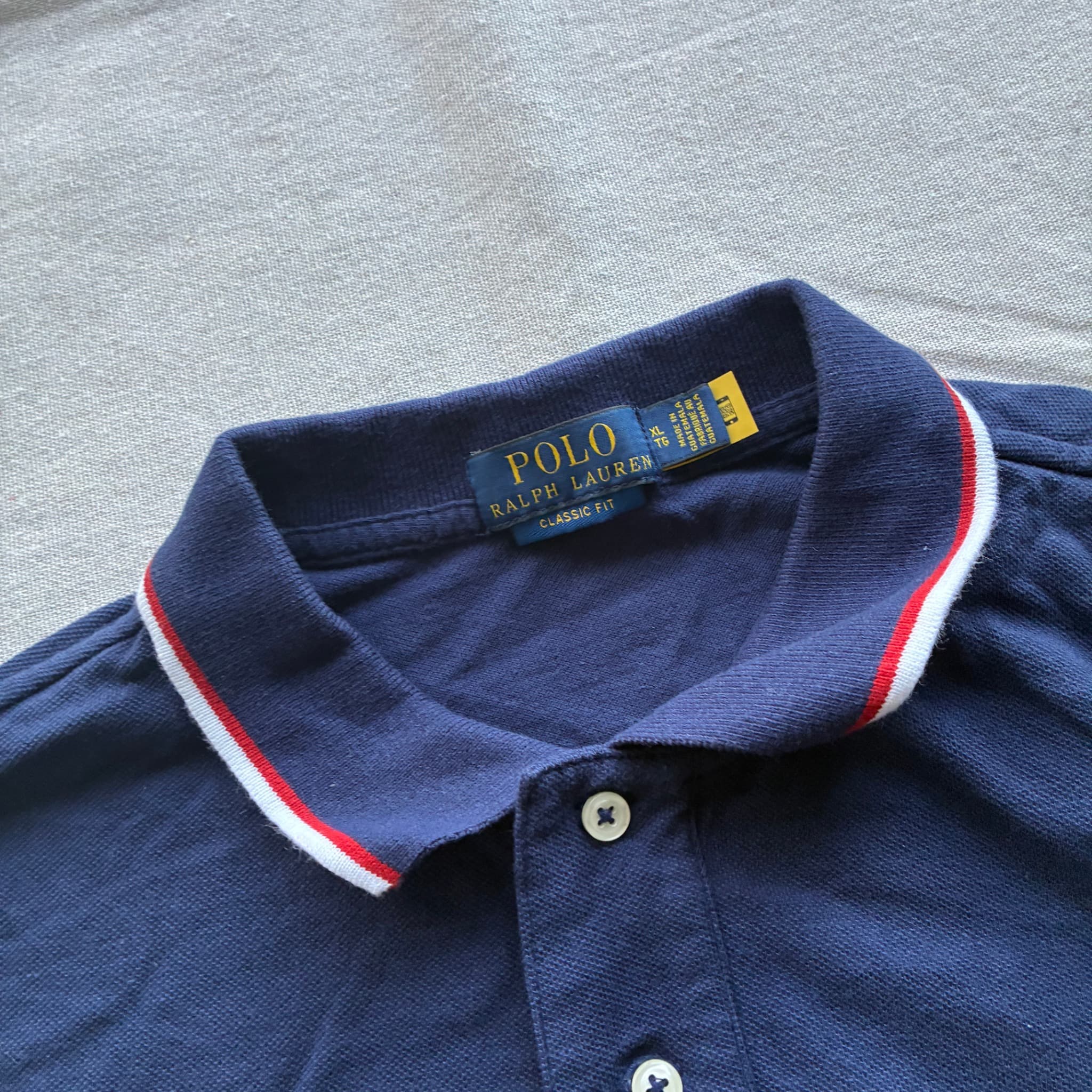 Polo Ralph Lauren Classic Fit Navy Polo Shirt With Tipped Collar XL — photo 3 of 5