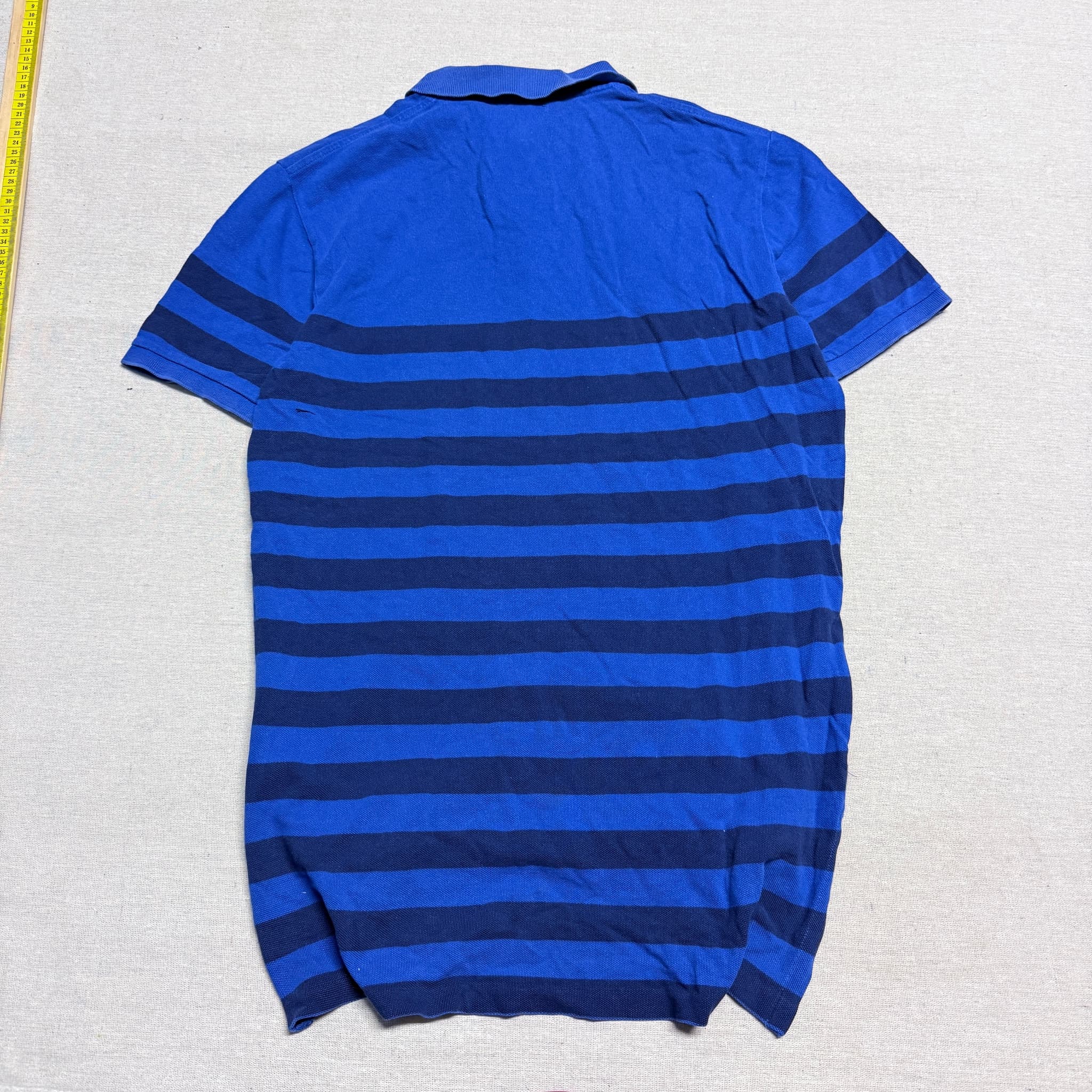 Polo Ralph Lauren Classic Fit Striped Mesh Polo Shirt Blue Men's Size M — photo 3 of 4